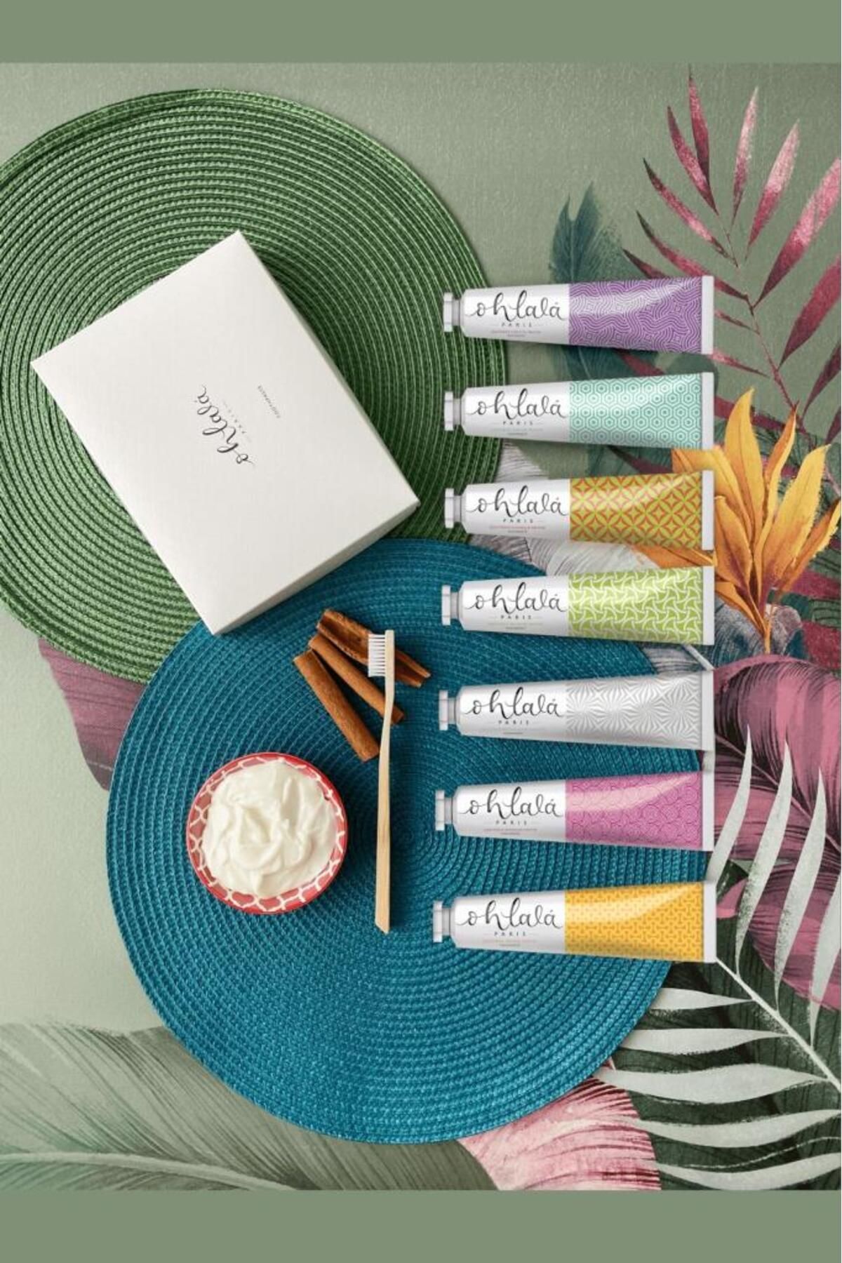 OHLALA-Cinnamon 75 ml Fresh Mint 15 ml Raspberry Mint 15 ml Spring Set Toothpaste 3