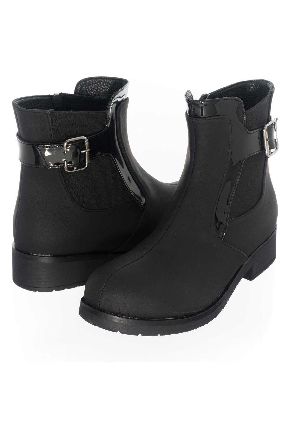 İriadam-Size 41-42-43-44 K098 Black Large Size Comfortable Wide Mold Women's Boots 4