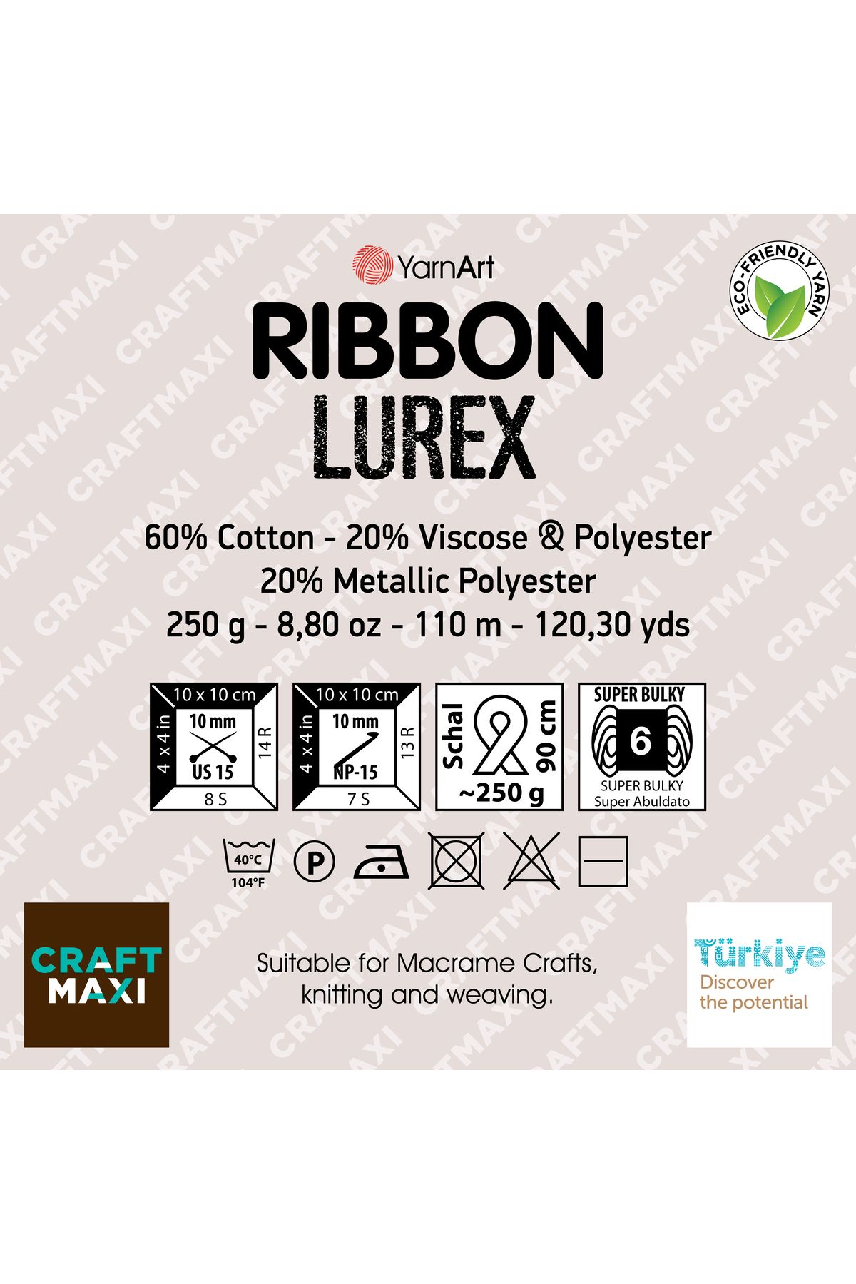 Yarnart-Rıbbon Lurex - Glitter, Αξεσουάρ Χειροποίητο Πλεκτό Σχοινί Τζιν Μπλε-730 2