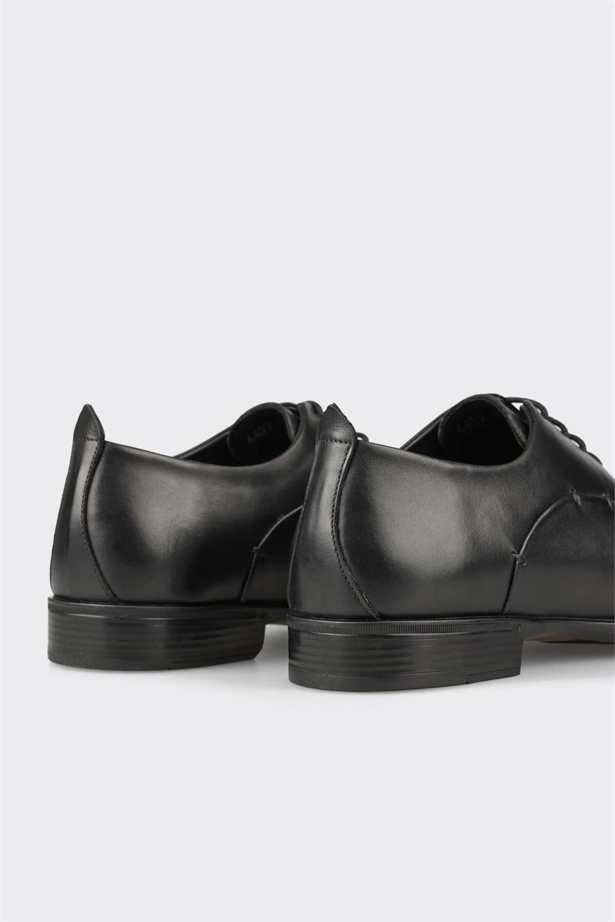 Elle  Siyah Deri Erkek Klasik Ayakkabı - Görsel 5