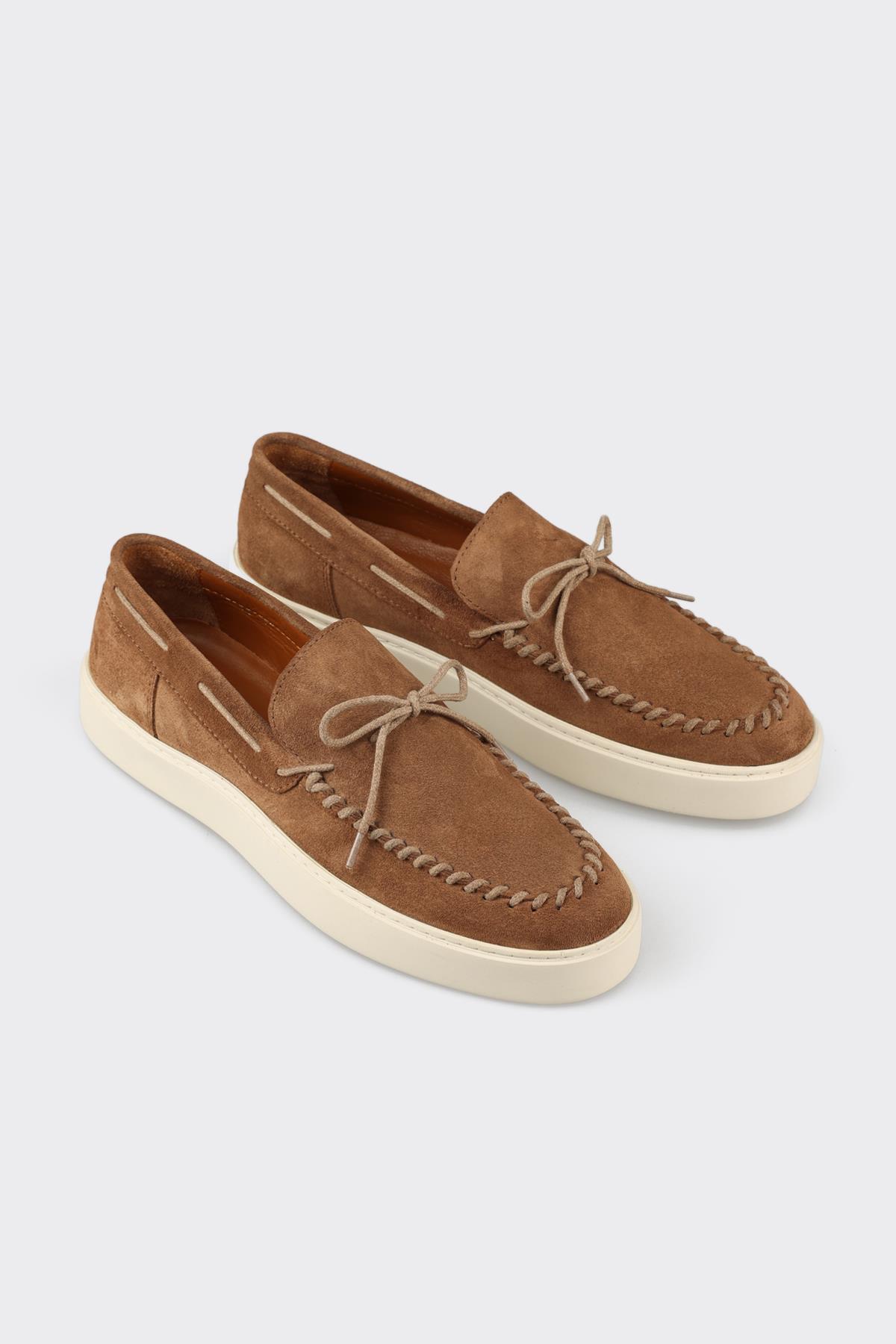 Elle Shoes Camel Deri Erkek Günlük Ayakkabı görsel 2