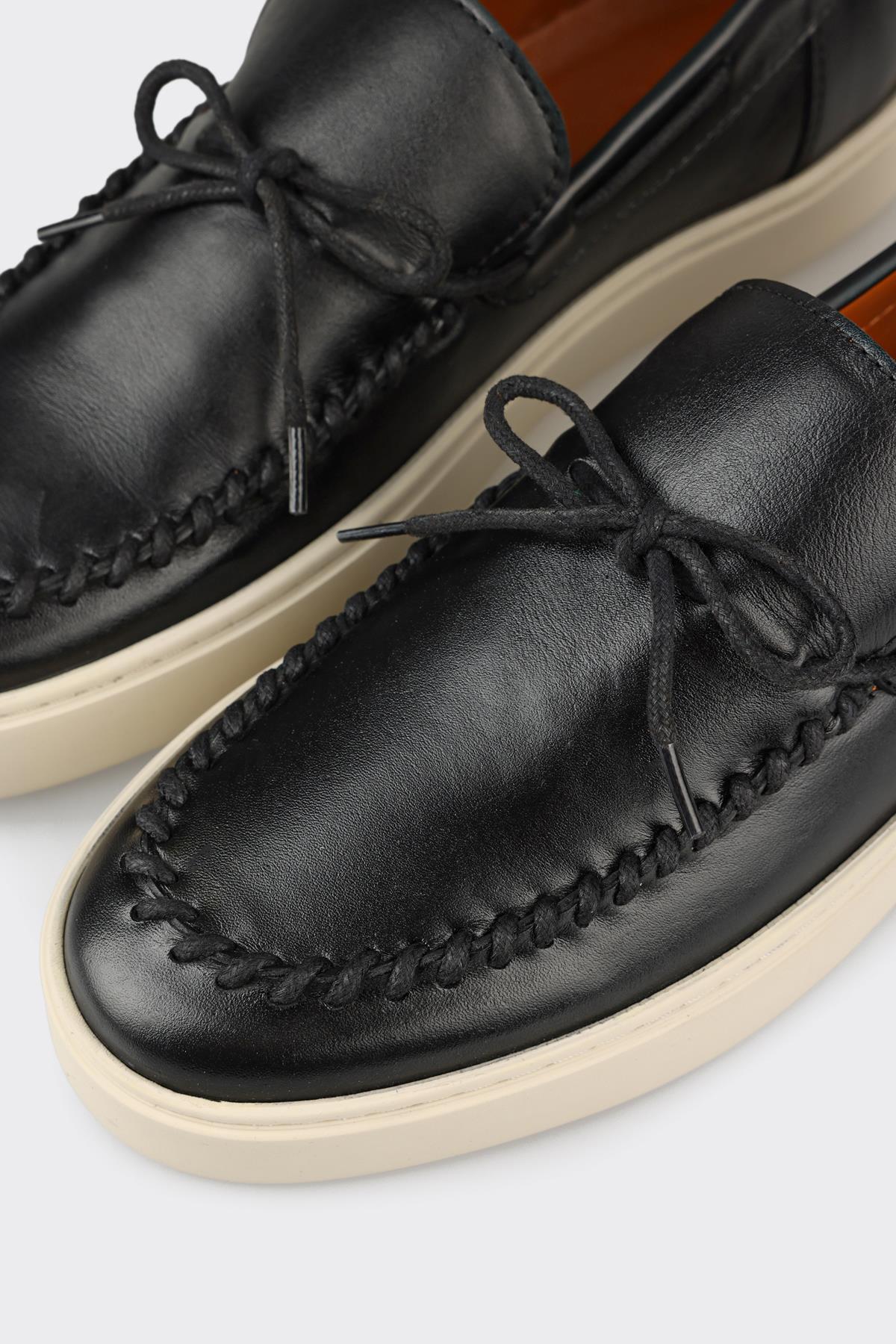 Elle Shoes Siyah Deri Erkek Günlük Ayakkabı görsel 5