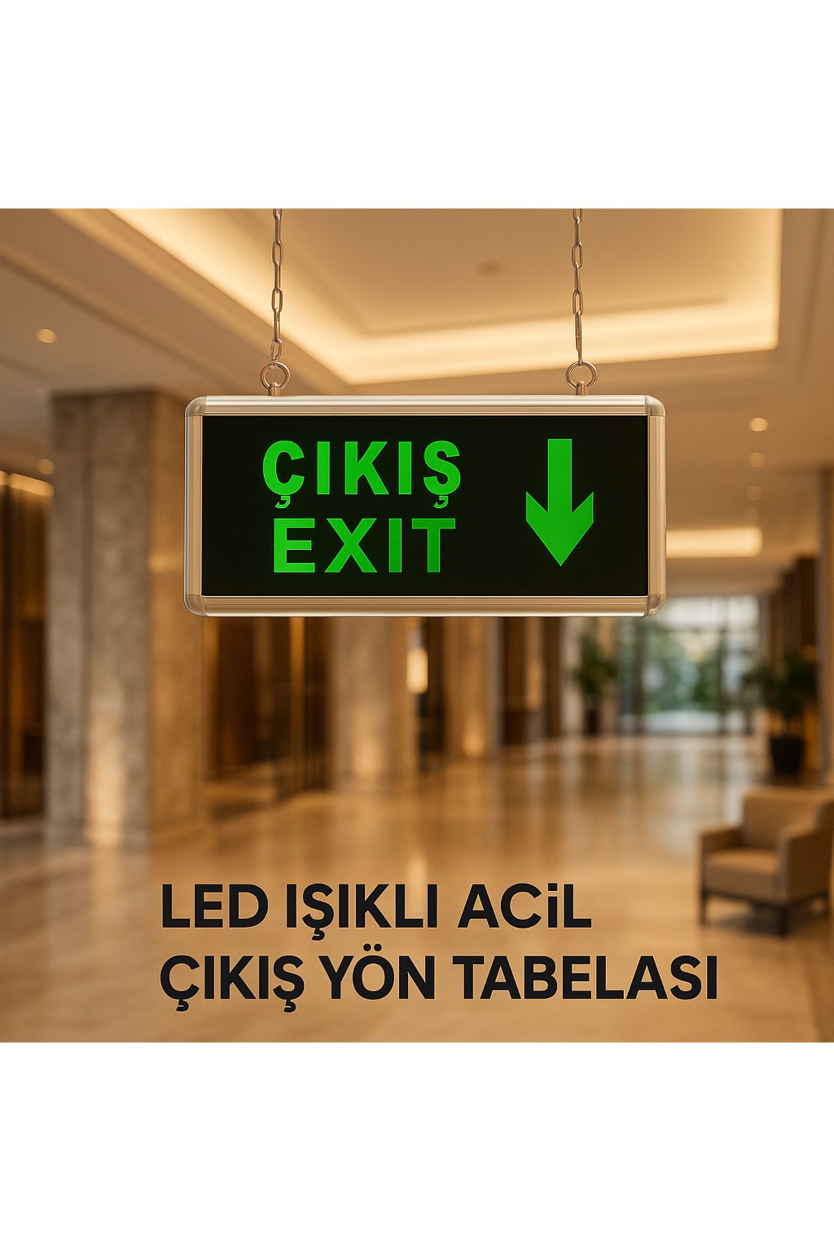 EDSON ELEKTRONİK Ed-son Acil Çıkış Yönlendirme Levhası Işıklı Led Tabelası - Emergency Exit Işığı (ED-2404 SERİSİ)