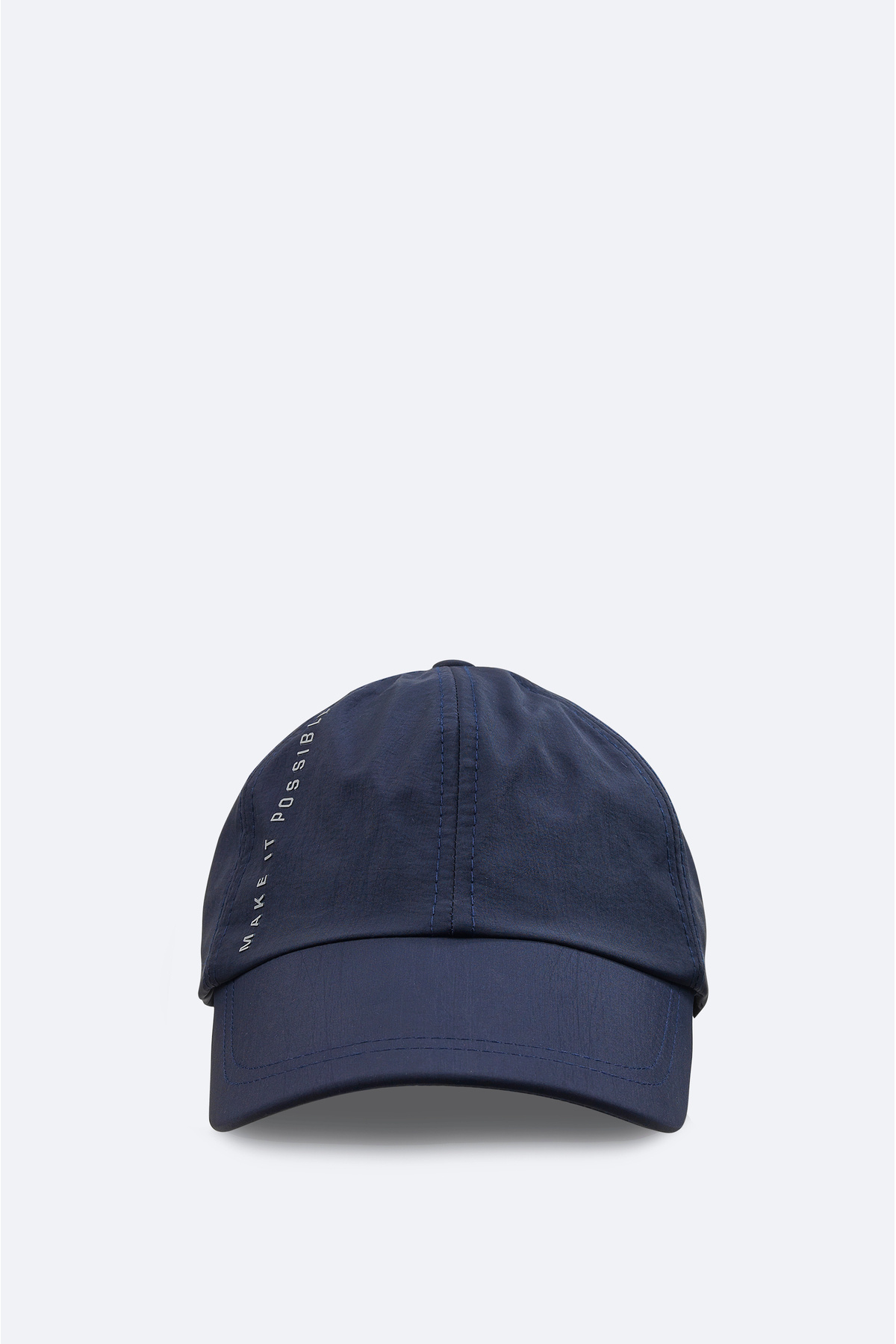 Avva-Men's Navy Blue Slogan Printed Sports Hat A31y9200 1