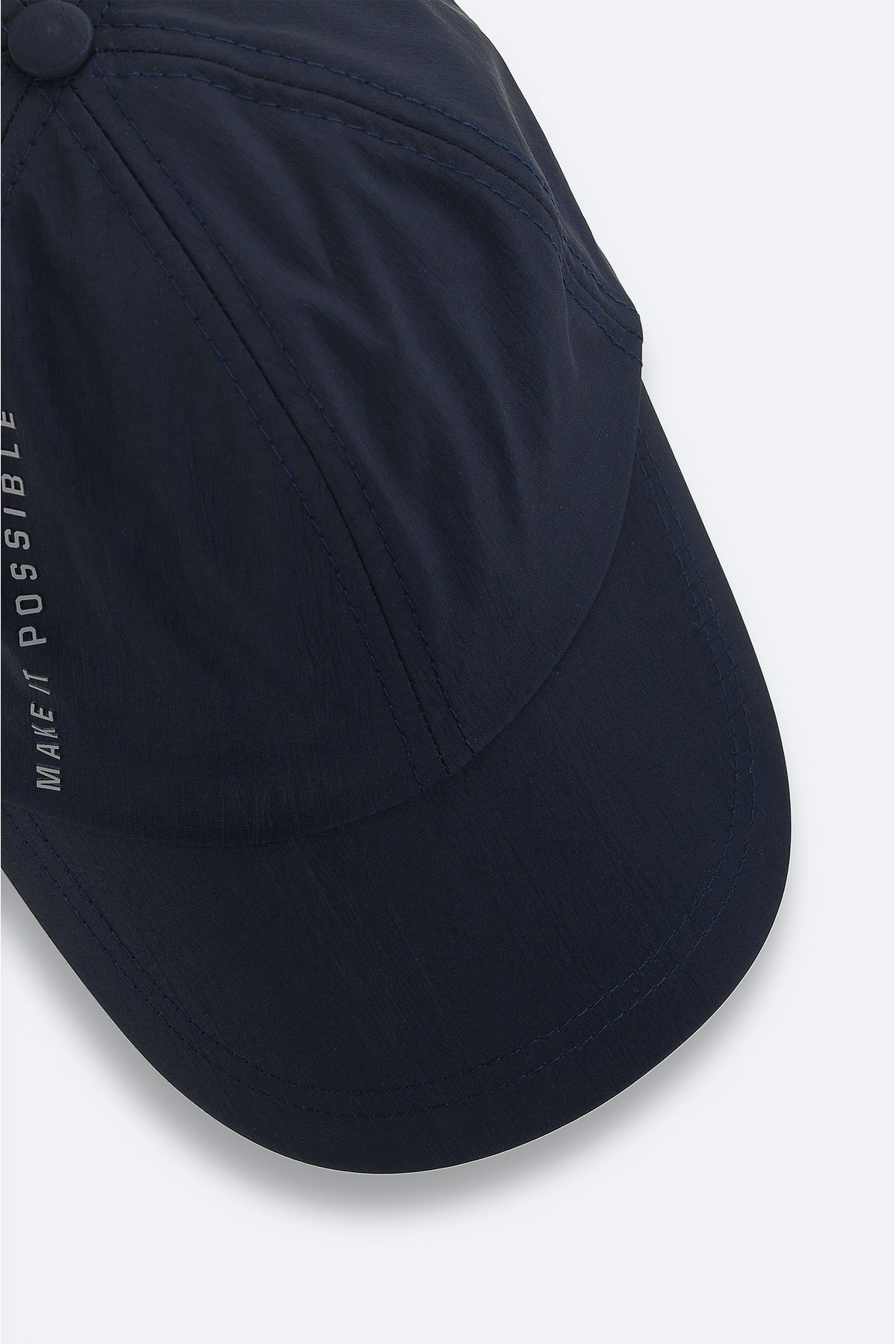 Avva-Men's Navy Blue Slogan Printed Sports Hat A31y9200 3