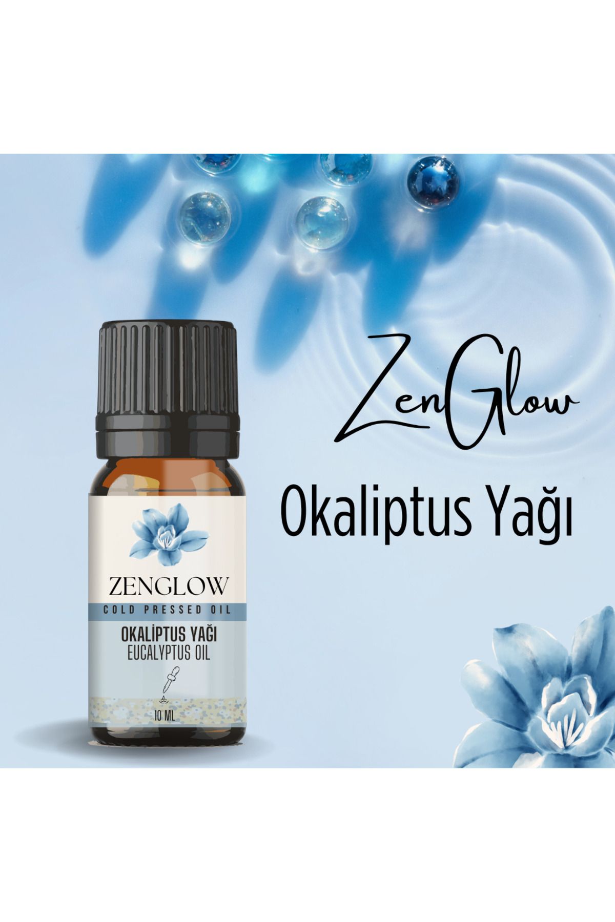 ZenGlow Okaliptus Esansiyel Uçucu Yağı 10 ml- %100 Saf ve Doğal ''DOĞAL KENE KOVUCU VE FERAHLATICI ETKİ''
