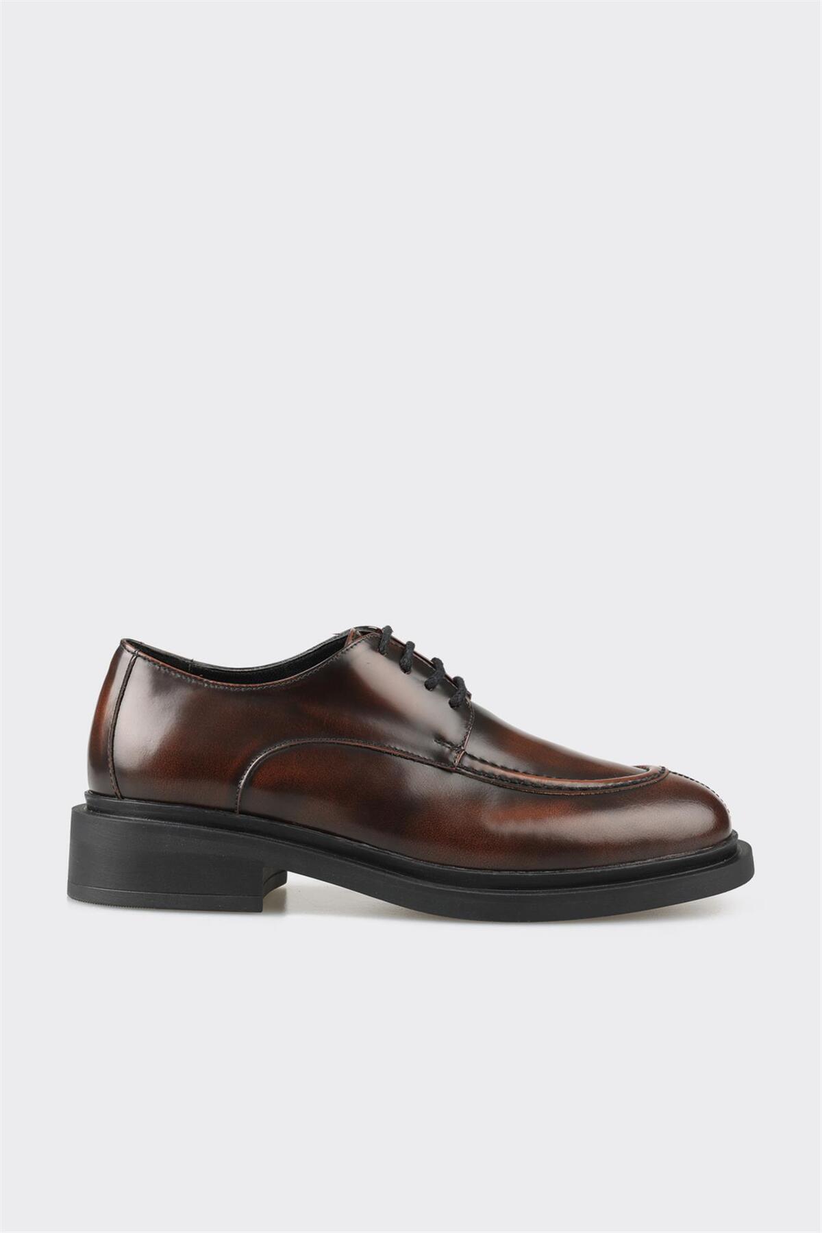 Elle Shoes Taba Deri Kadın Günlük Ayakkabı