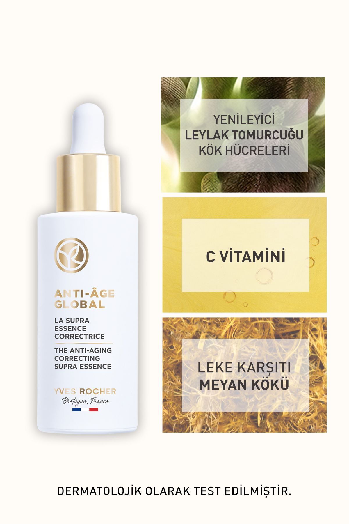 Yves Rocher سرم مراقبت از سلول های بنیادی پوست گیاهی ضد پیری ویتامین C و شیرین بیان 50میل