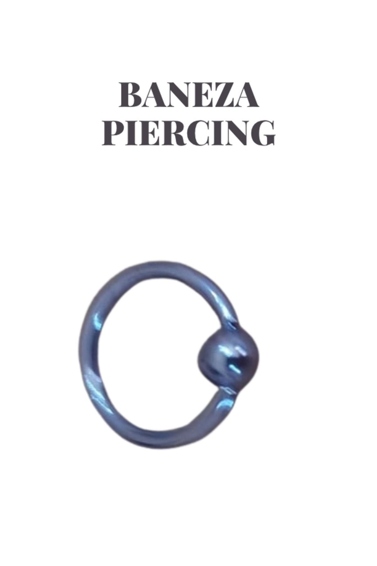 BANEZA Cerrahi Çelik Paslanmaz Kararmaz Halka Piercing 1.2 mm