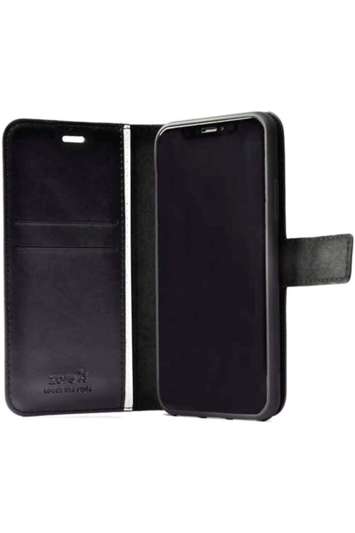 STOREMAX EMN iPhone 11 ile Uyumlu Kılıf Kar Deluxe Kapaklı Kopçalı Cüzdan Modeli Siyah Cİ ST5 1133631