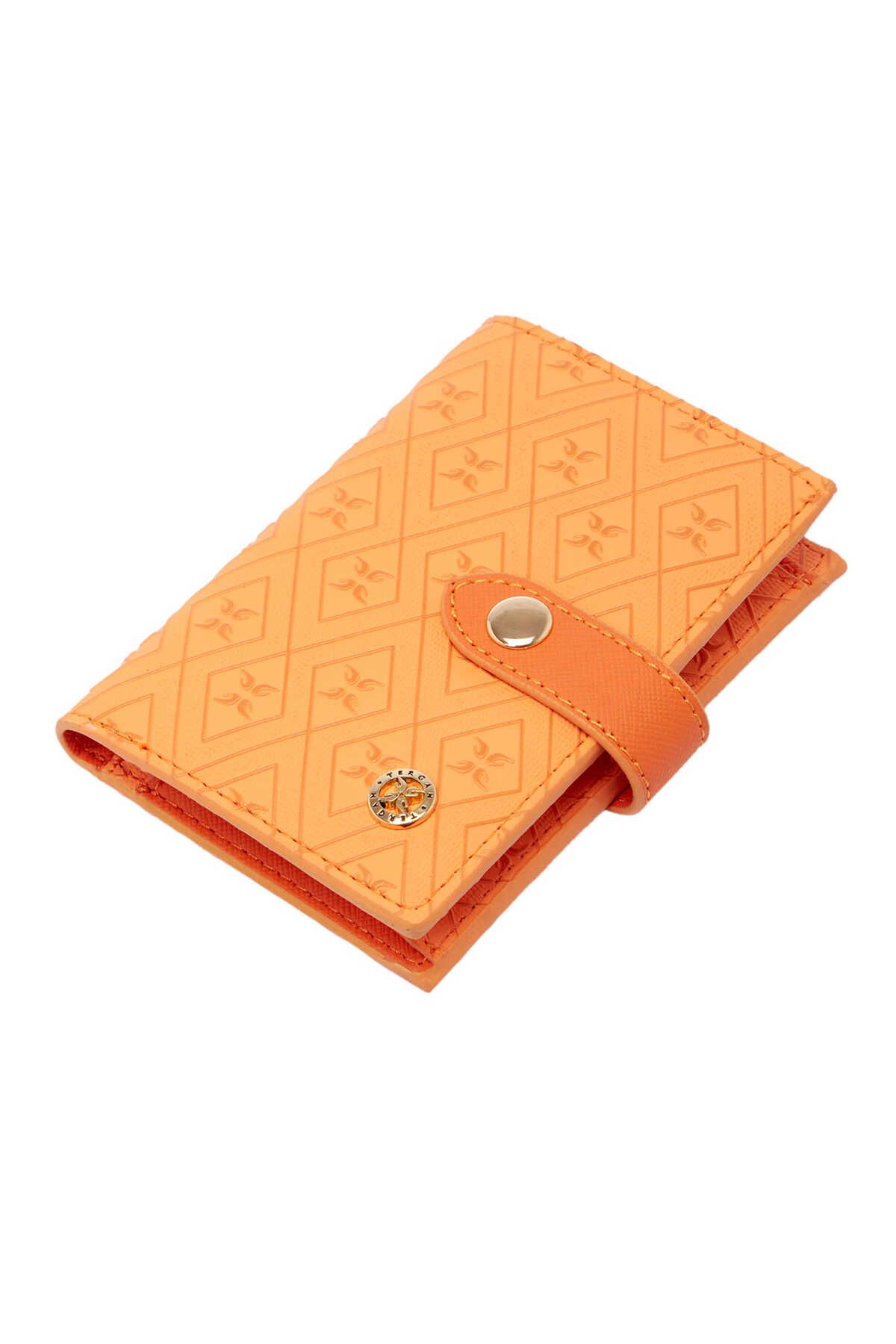 Tergan Turuncu Print Kadın Cüzdan - S1CB00055820-V3F