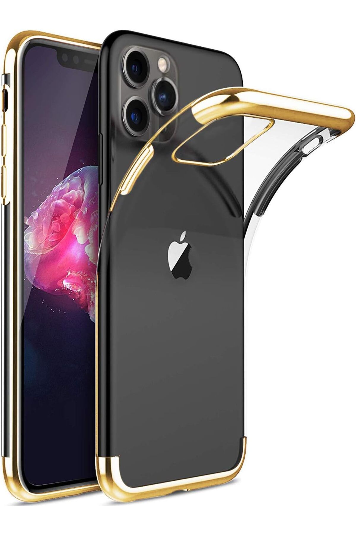 STOREMAX EMN iPhone 11 Pro (5.8'') Kılıf Skyfall Transparent Clear Gold Cİ ST5 1133631