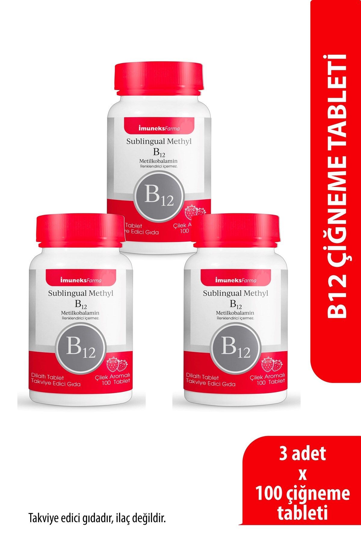 Imuneks Farma B12 Dilaltı Tablet x 3 Adet