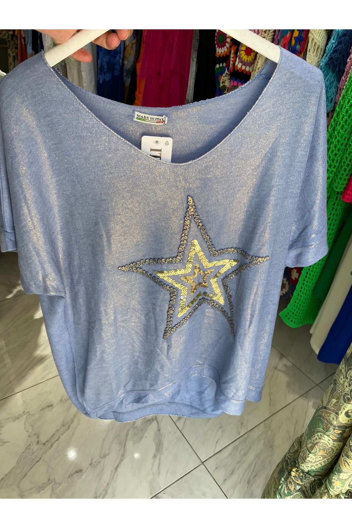 MODA Varaklı ithal tşirt