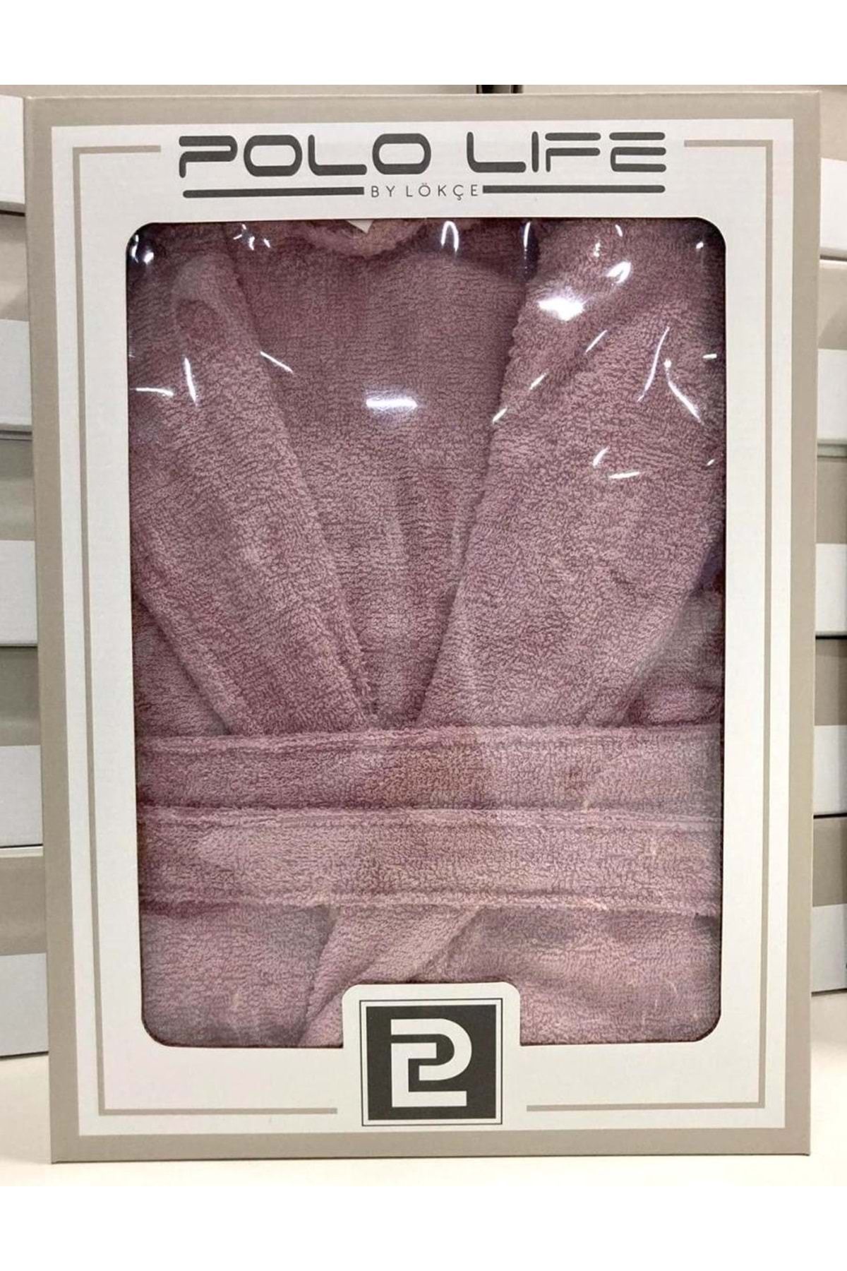 polo life Kutulu Bamboo Tek Bornoz Şalyaka-Decorose (XL Beden)