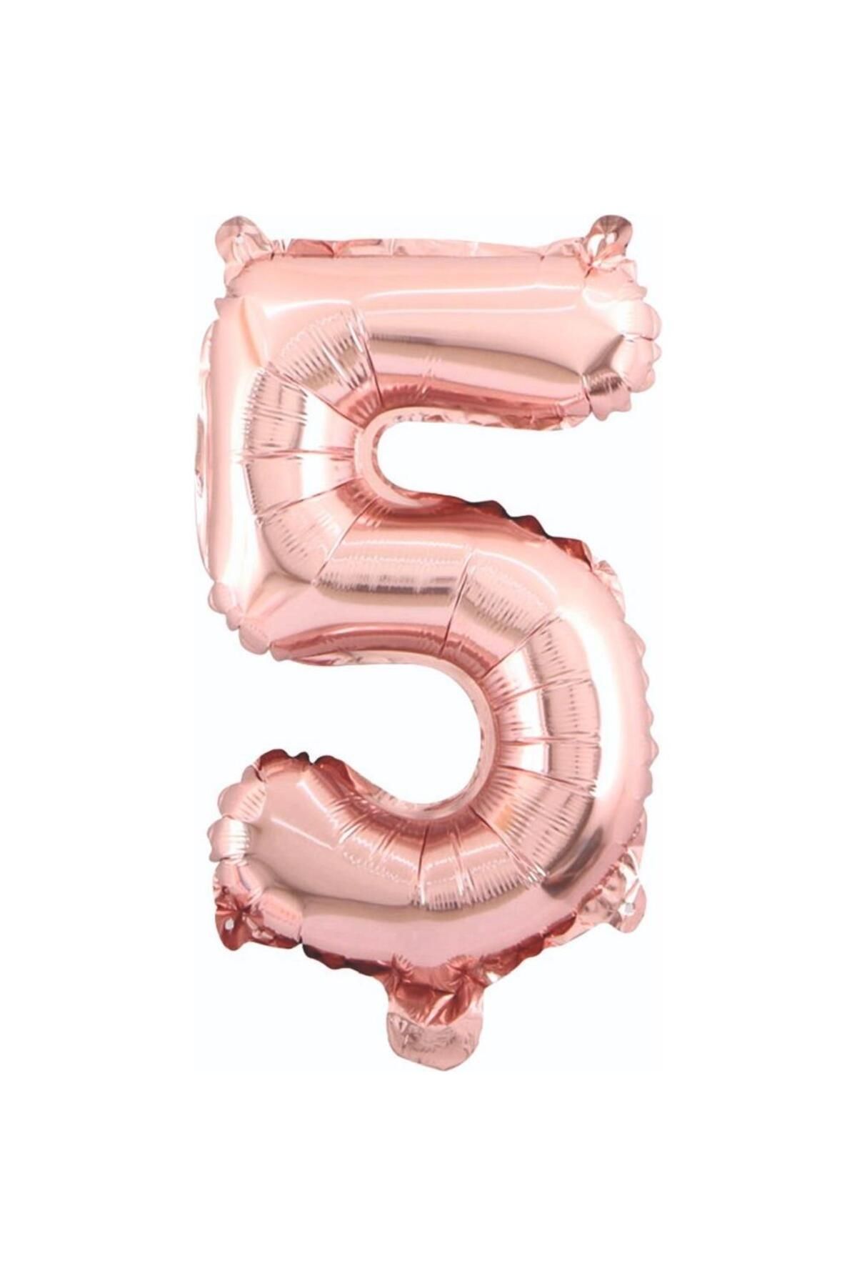 PARTİMİO PARTİ MALZEMELERİ Rakam Folyo Balon Rose Gold Renk 34'' (76cm)