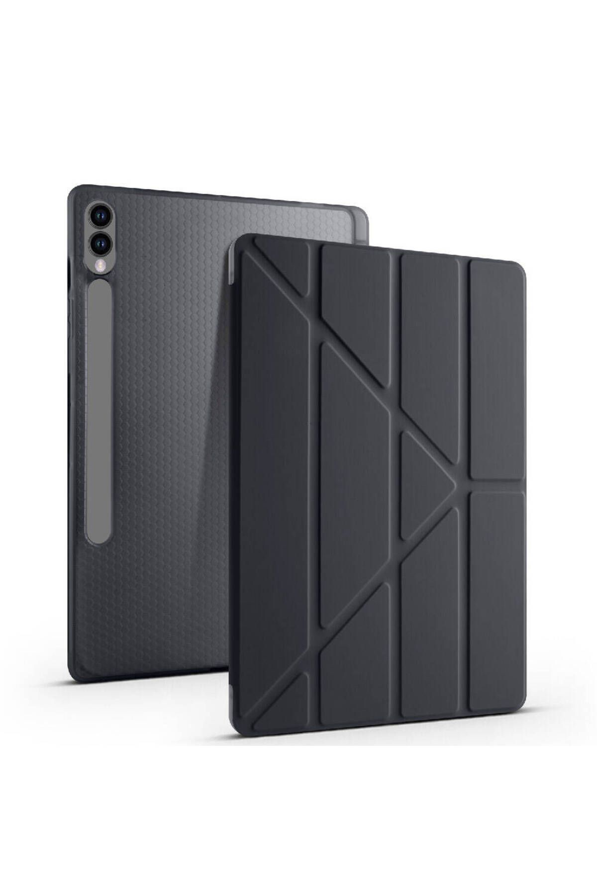 Nezih Case Samsung Tab S10 FE Plus 13,1 inch Uyumlu Trifolding Kalem Bölmeli Standlı Uyku Modlu Kılıf
