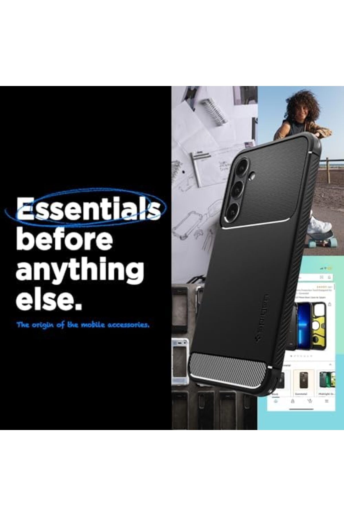 mazıdağı mazzıdağ Galaxy S23 FE Kılıf Rugged Armor Matte Black - ACS06376 new store 1133631