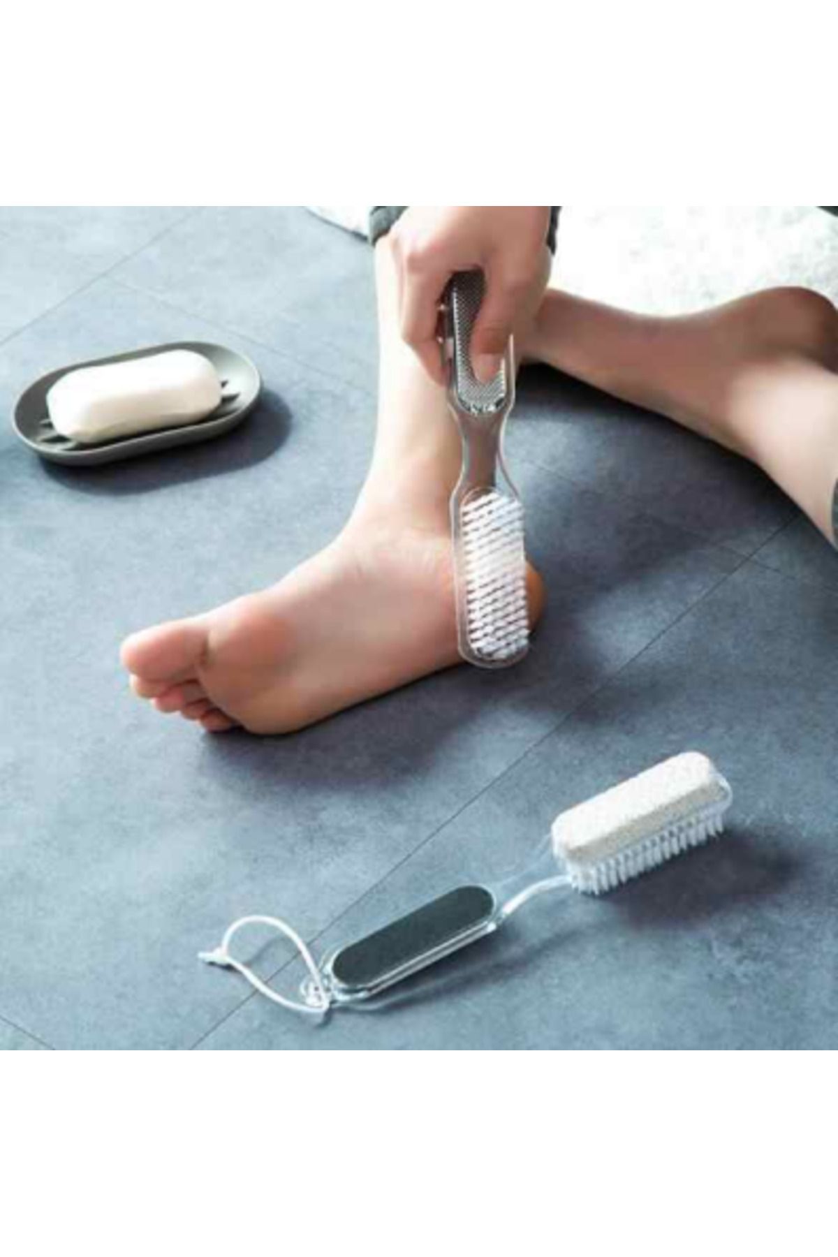 Zayla 4 STEP PEDİCURE PADDLE BZD-228 4IN1 FIRÇALI TOPUK TAŞI (5165)