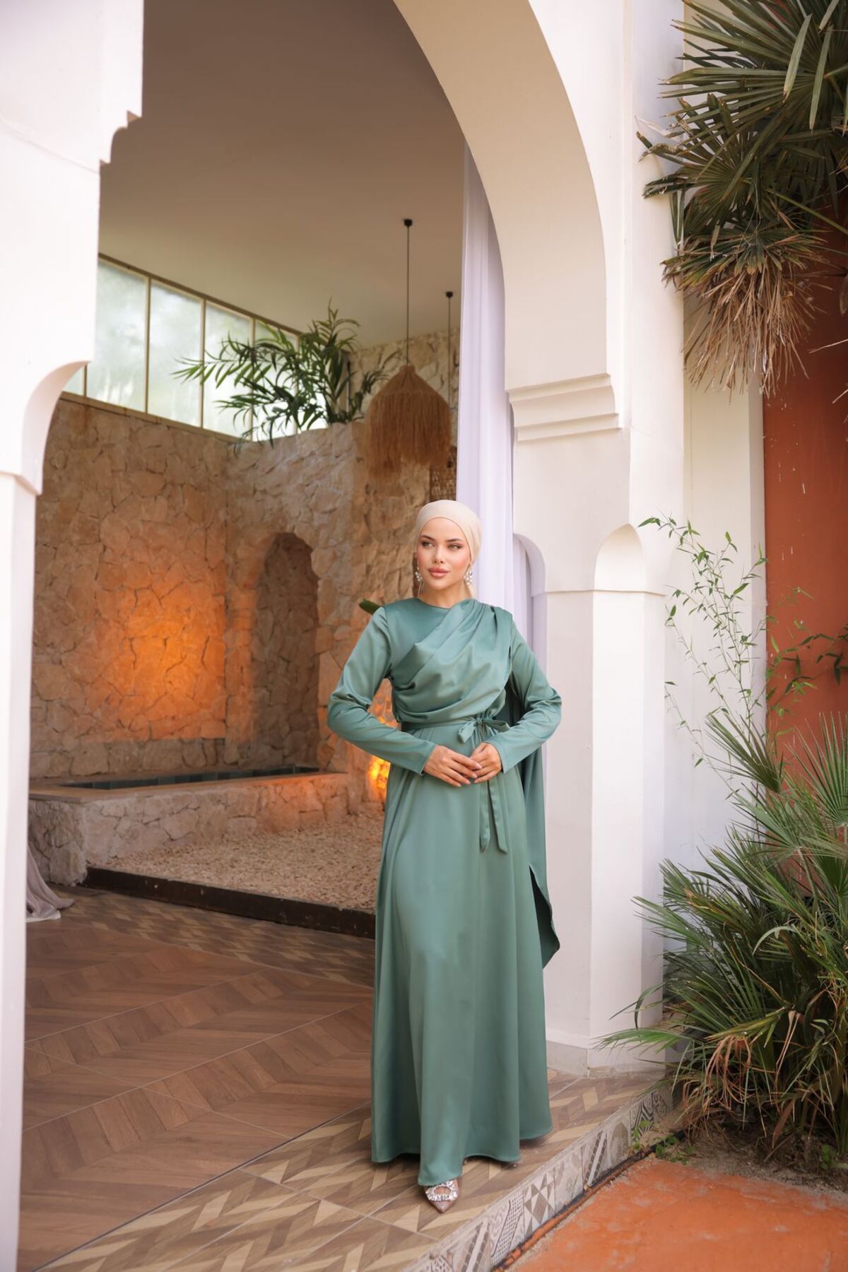 Nissra-Ankanoor Zara Σατέν Φόρεμα Anka255098 5
