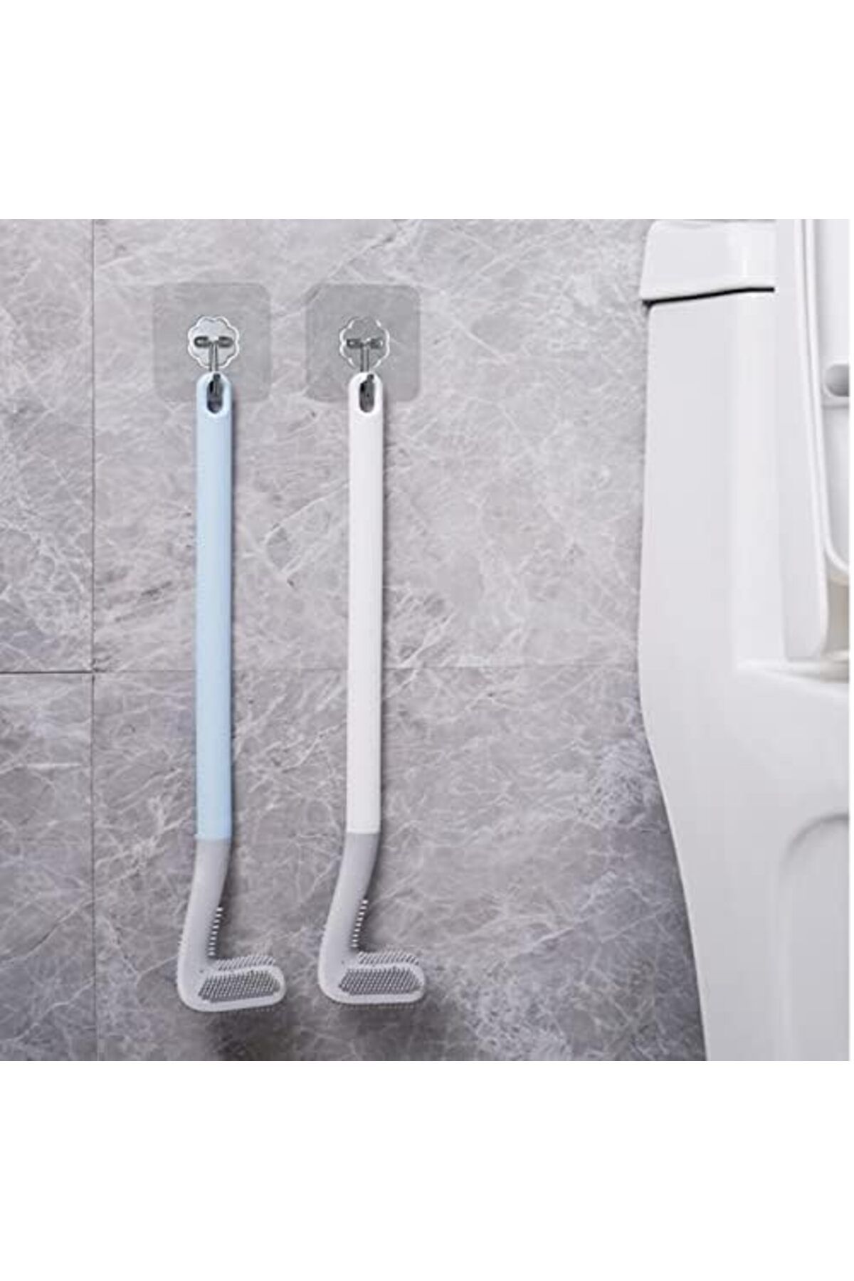 MEGOBİNE WHERE Klozet Fırçası Tuvalet Fırçası Silikon WC Klozet Mutfak Temizlik Fırçası Kanca ZTML S