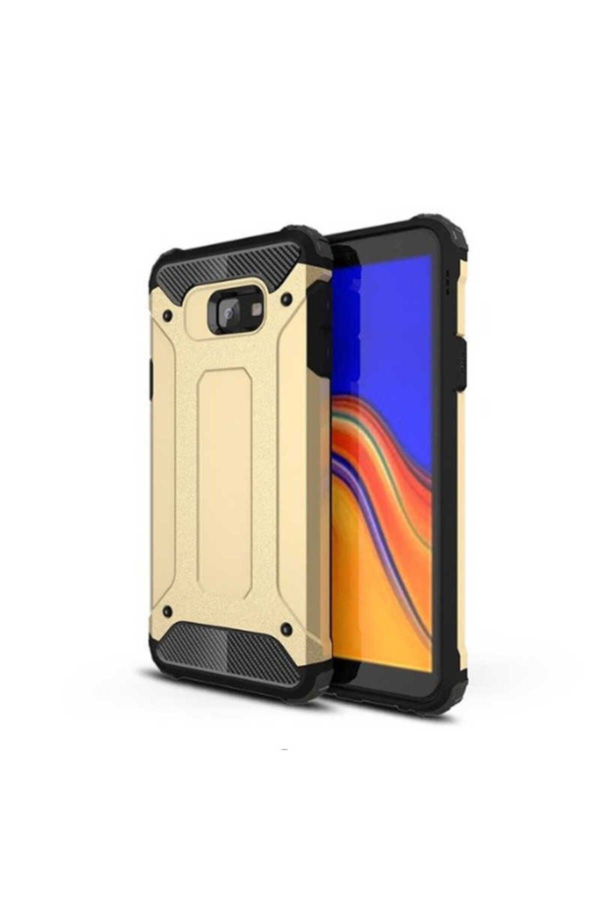 halkhouse Galaxy J4 Plus Kılıf Zırh Tank Sert Korumalı Silikon Crash Silikon Kapak