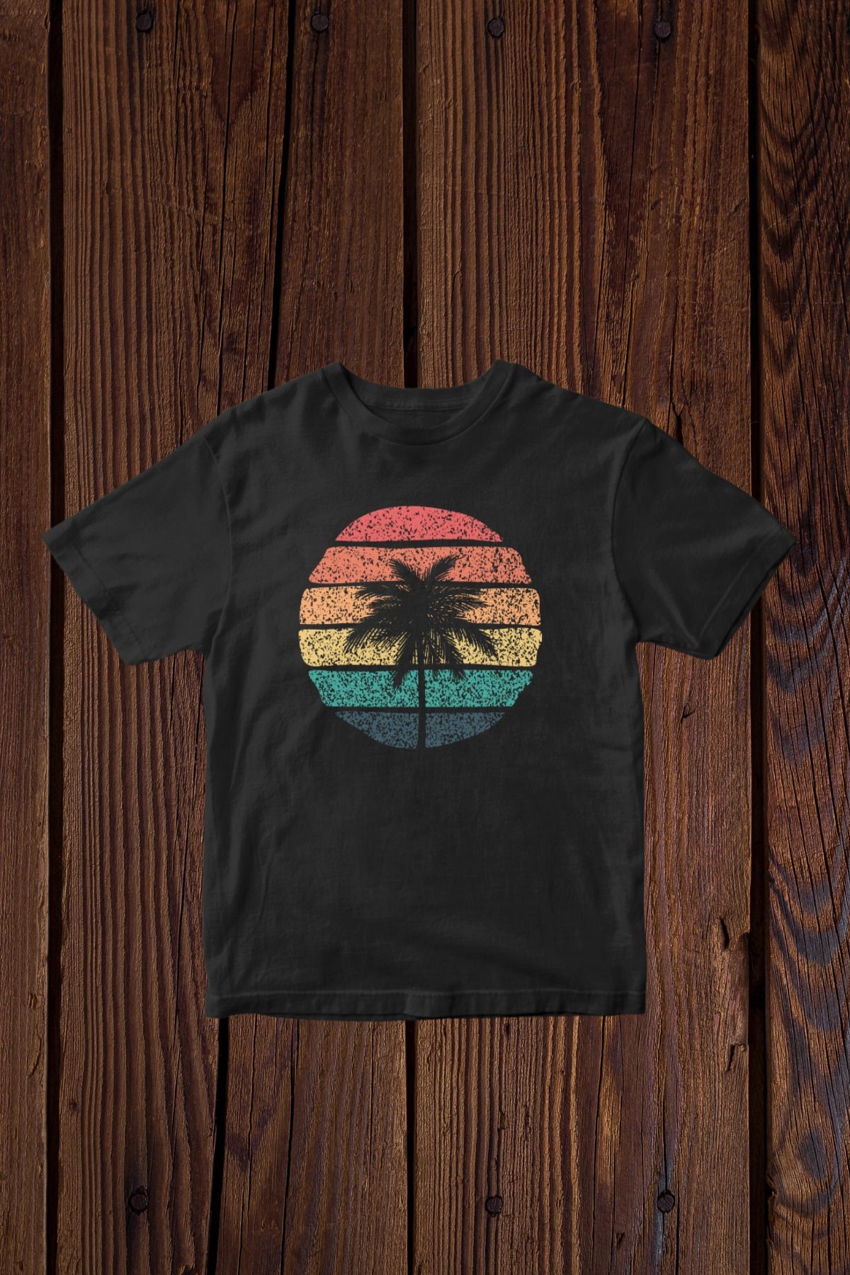 Wish BF Palm Sunset Baskılı Oversize T-shirt