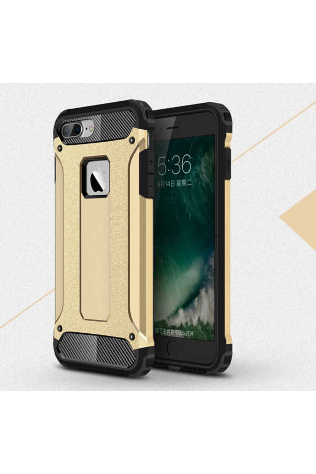 halkhouse Apple iPhone 7 Plus Kılıf Zırh Tank Sert Korumalı Silikon Crash Silikon Kapak