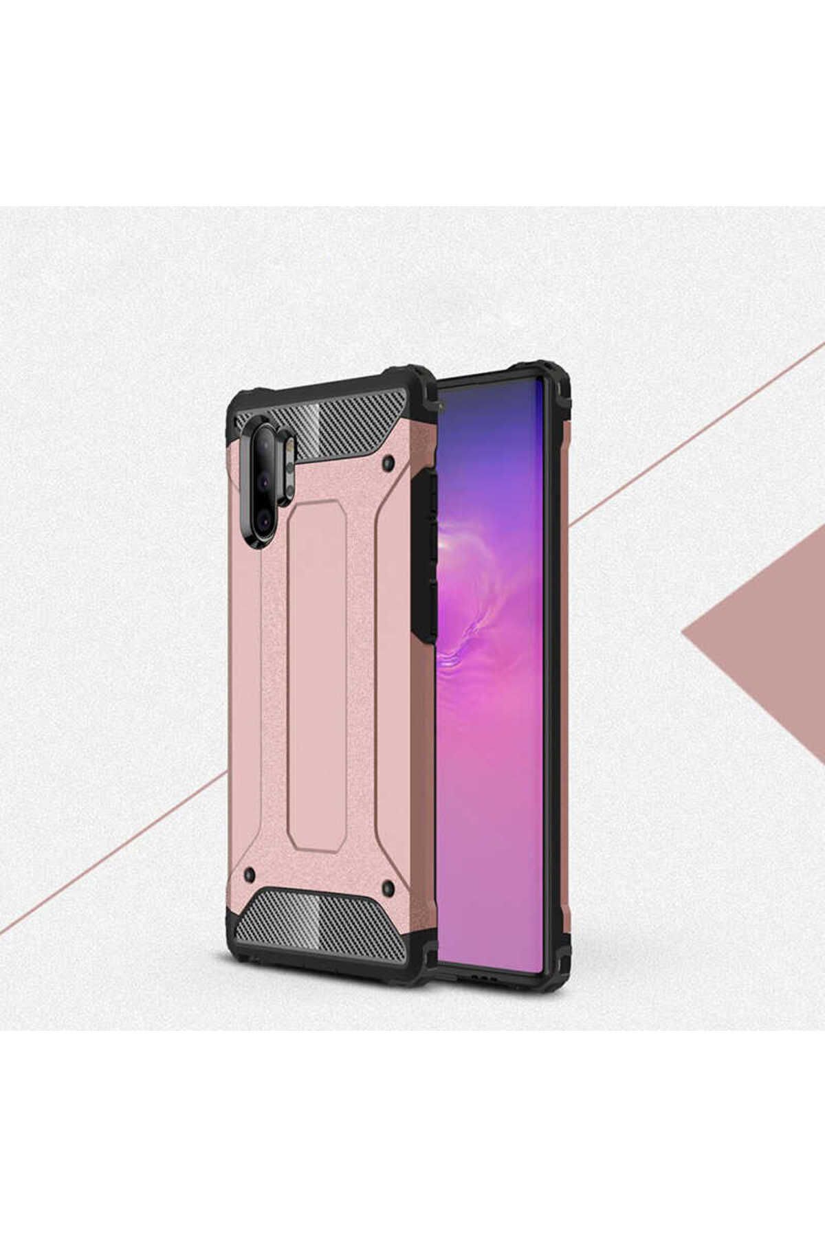 halkhouse Galaxy Note 10 Plus Kılıf Zırh Tank Sert Korumalı Silikon Crash Silikon Kapak