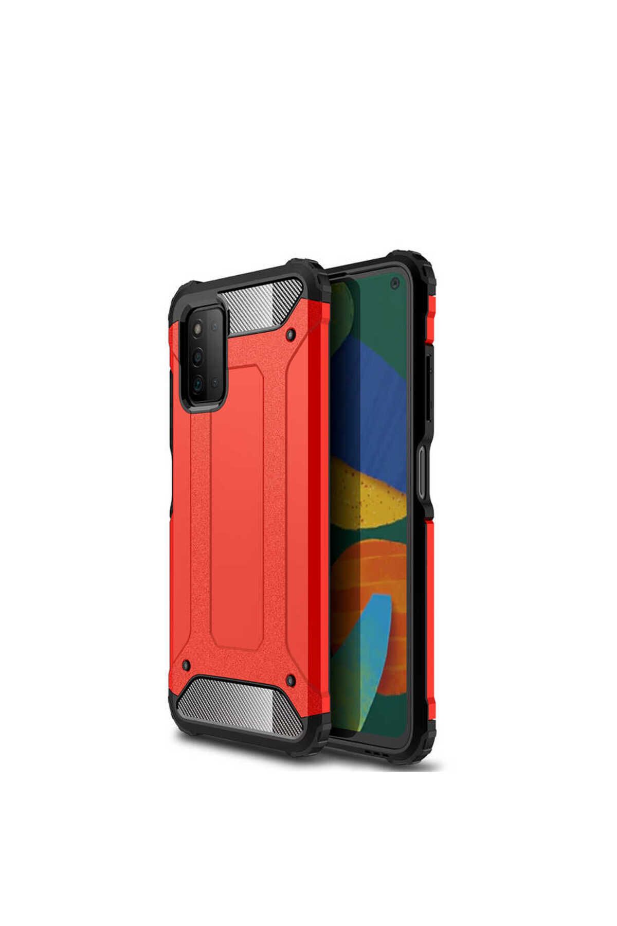 halkhouse Galaxy A03S Kılıf Zırh Tank Sert Korumalı Silikon Crash Silikon Kapak