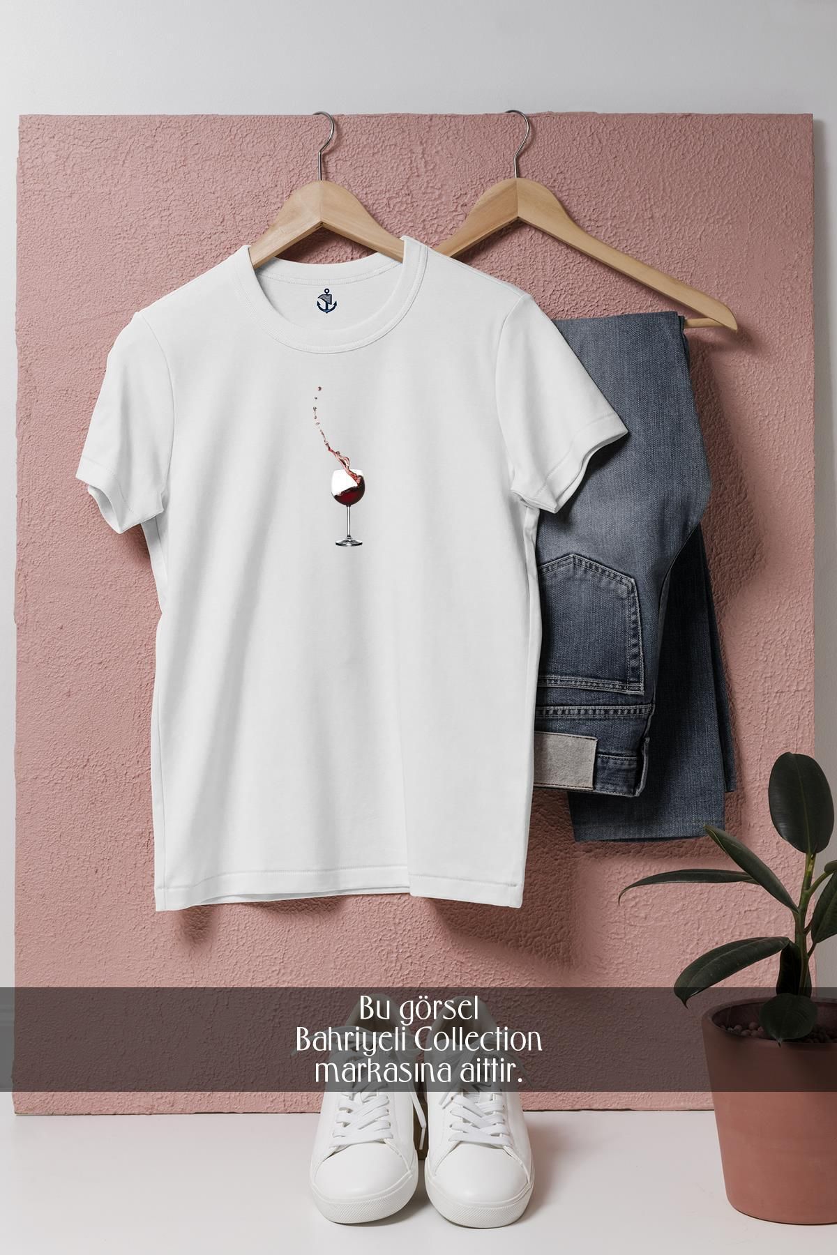 bahriyeli.jpeg Oversize Red Wine Tasarımlı Unisex T-Shirt