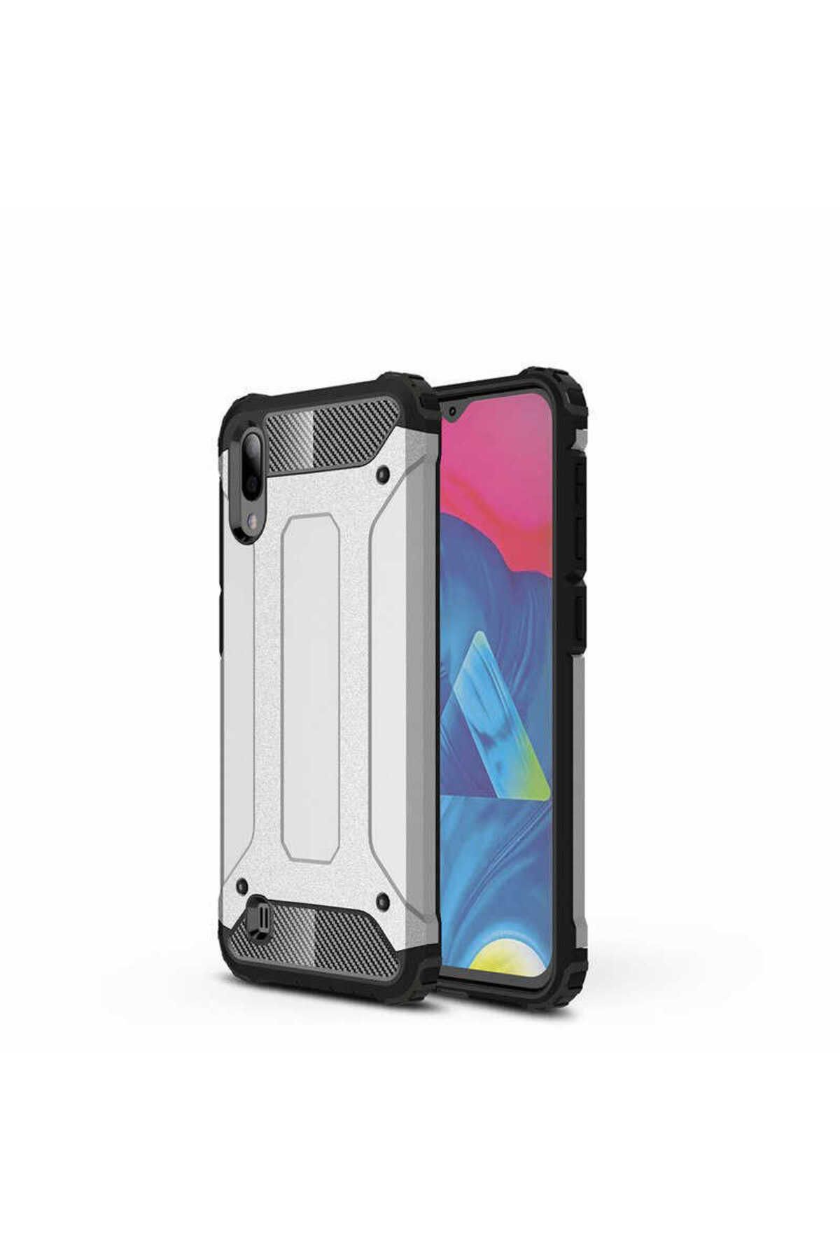 halkhouse Galaxy M10 Kılıf Zırh Tank Sert Korumalı Silikon Crash Silikon Kapak