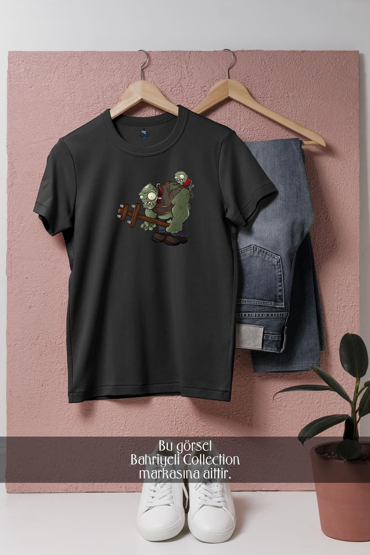 bahriyeli.jpeg Oversize Giant Zombie İllustration, Plants Vs Zombies Tasarımlı Unisex T-Shirt