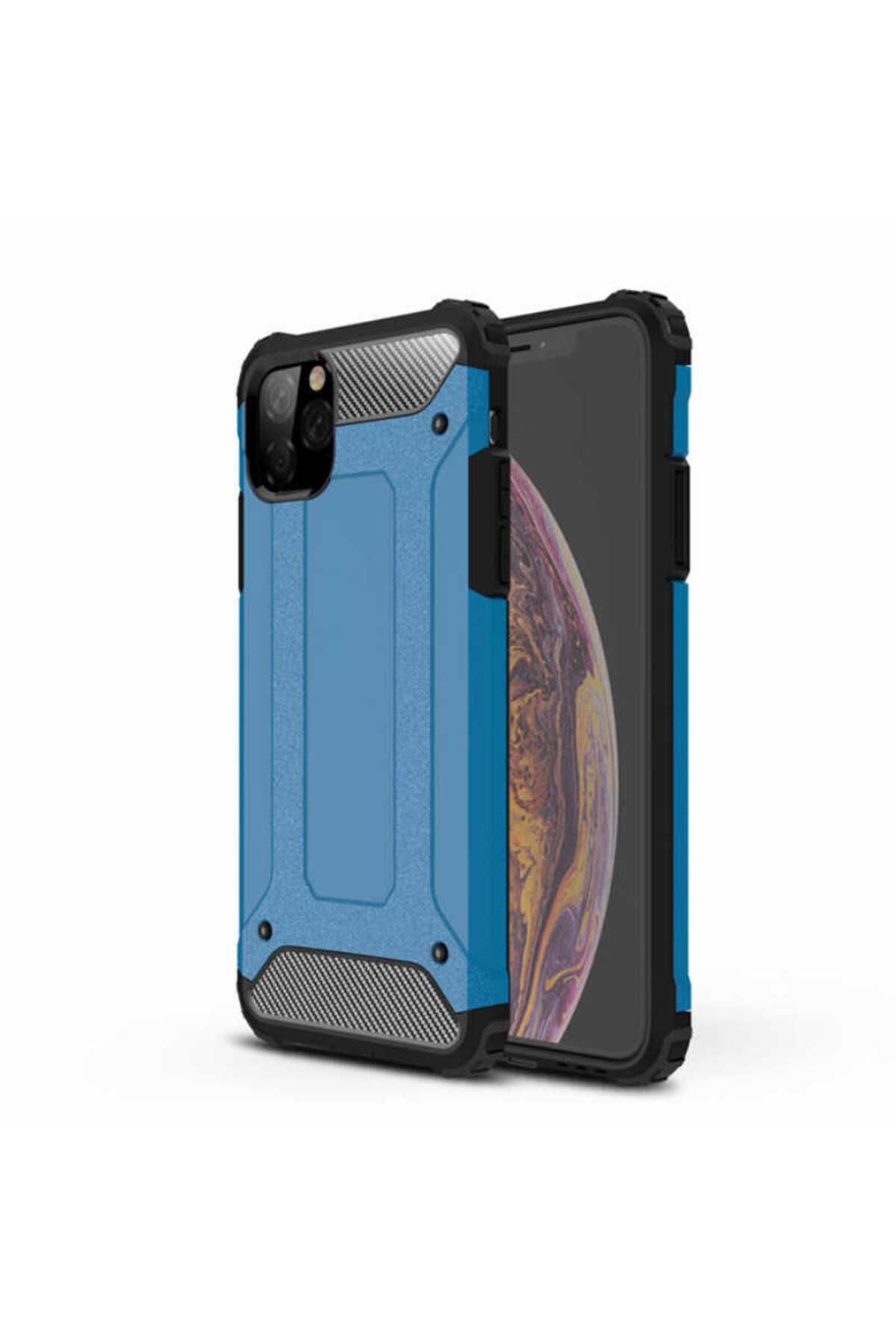 halkhouse Apple iPhone 11 Pro Max Kılıf Zırh Tank Sert Korumalı Silikon Crash Silikon Kapak