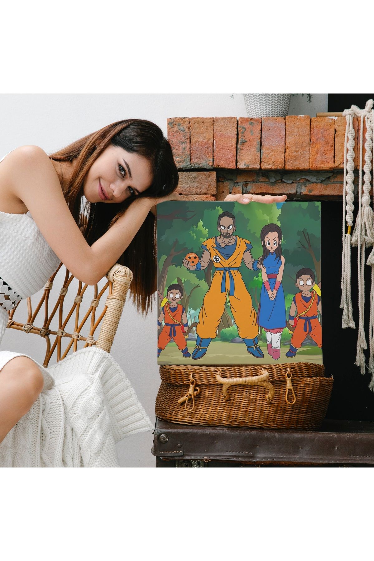 ÇELİKLER HEDİYE Kişiye Özel Karikatür Kanvas – Fotoğraftan Hazırlanan Hediye Tablo