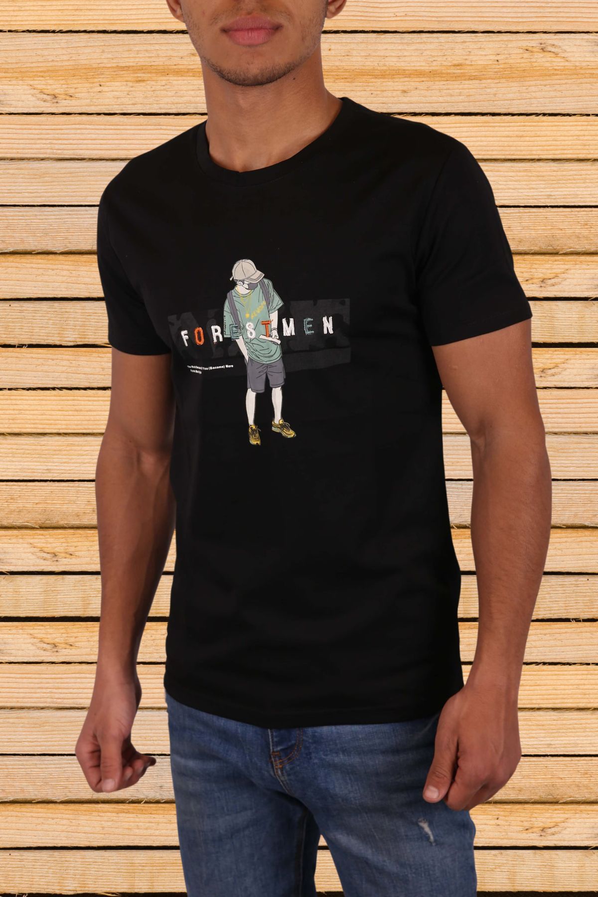 Wish BF Foreismen Baskılı Oversize T-shirt