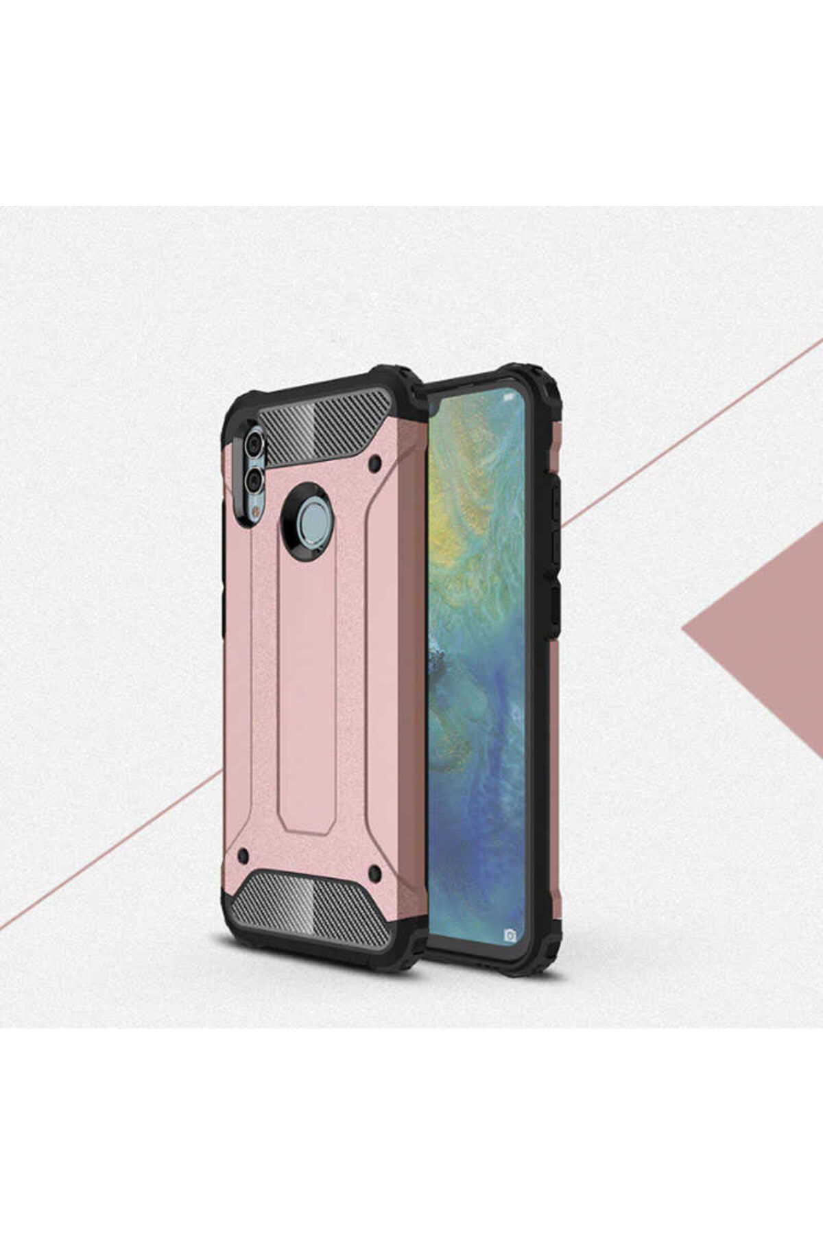 halkhouse Huawei P Smart 2019 Kılıf Zırh Tank Sert Korumalı Silikon Crash Silikon Kapak