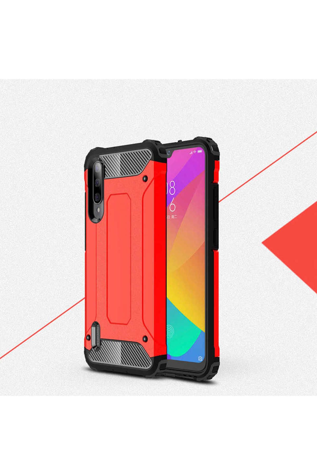halkhouse Xiaomi Mi 9 Lite Kılıf Zırh Tank Sert Korumalı Silikon Crash Silikon Kapak