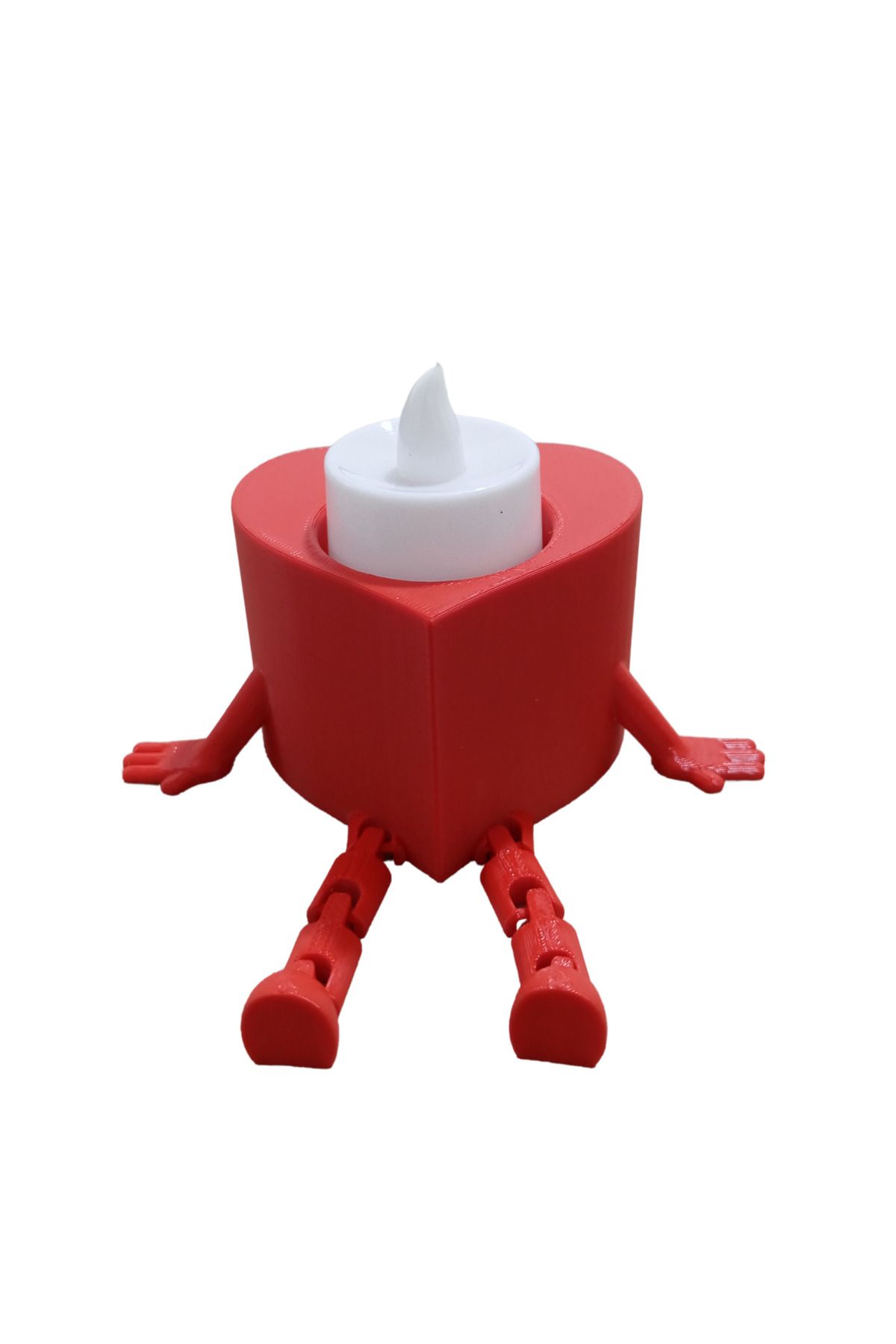 OLGUN Tealight Mumluk Dekoratif Kalpli Mumluk Adam Eklemli ve Desenli 3D Tasarım Tealight Mum Hediye!