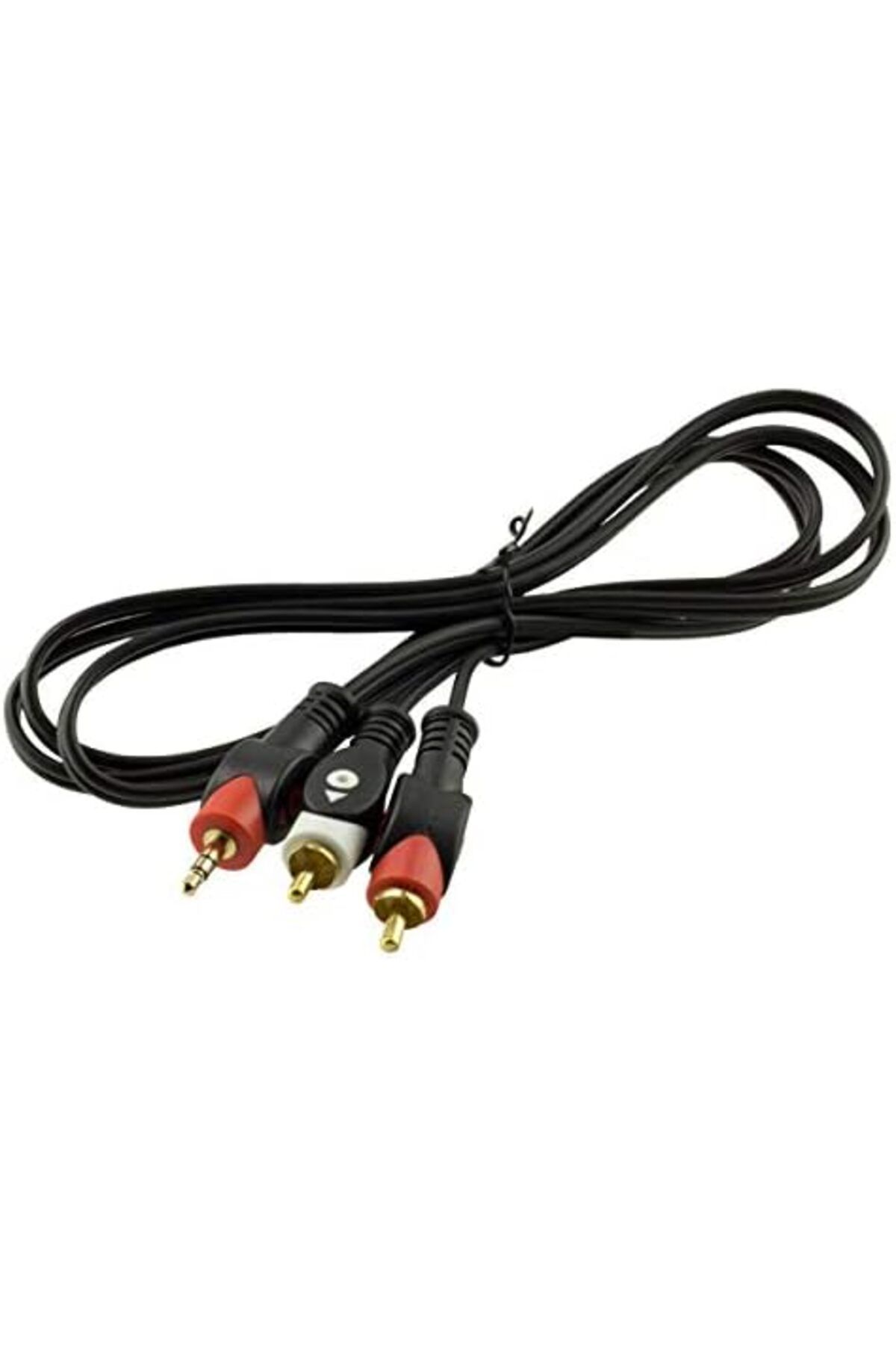 mazıdağı mazzıdağ Ses Sistemi Kablosu 2 RCA Erkek + 3.5 mm Stereo Erkek 1.5 Metre Gold Kablo new store 1133