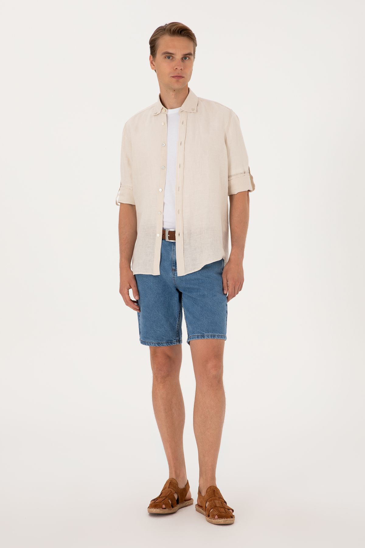 U.S. Polo Assn. Erkek Mavi Jean Şort 50304330-DN0022