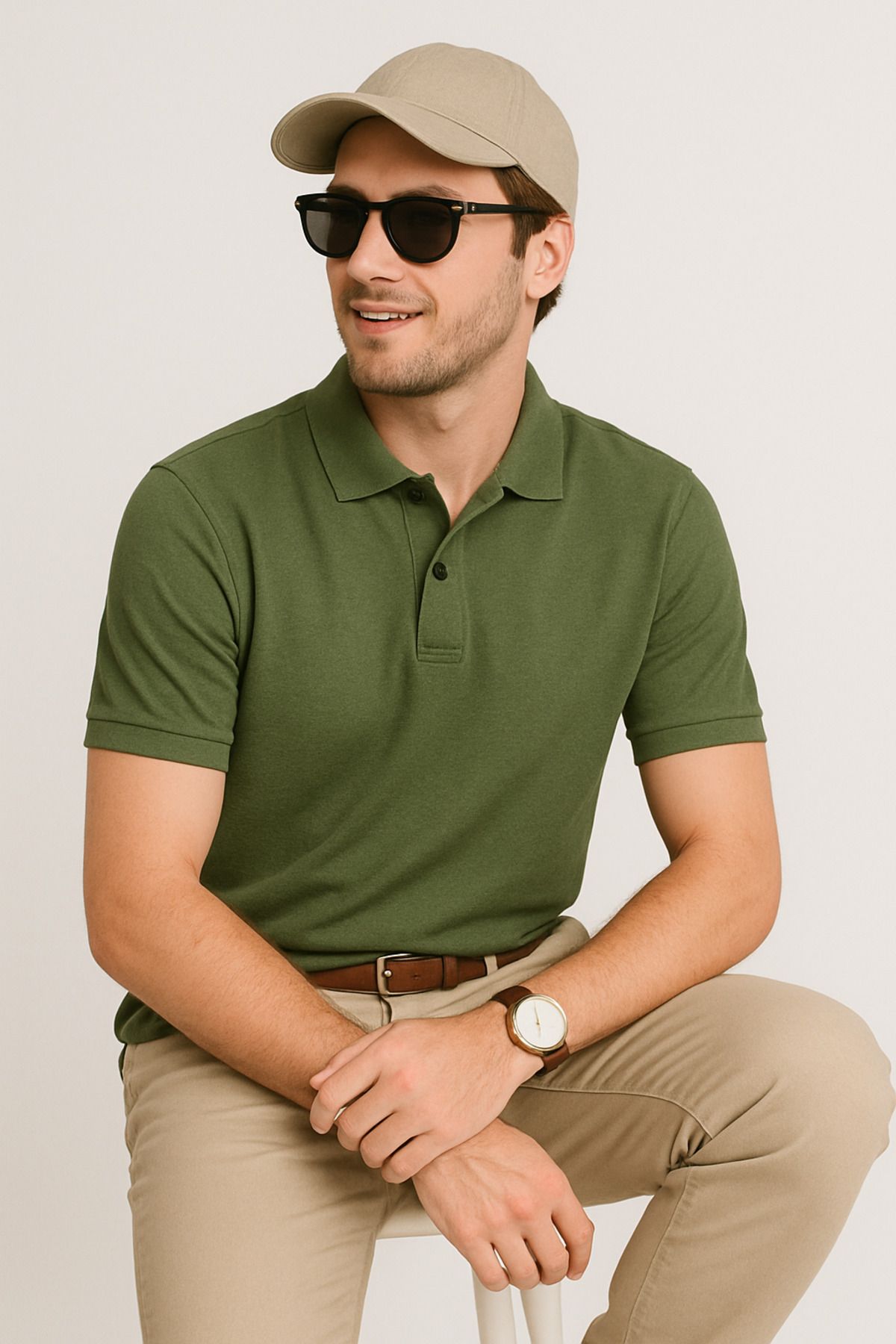 UOMOPARK 2739 CityStyle Petek Polo Yaka Pamuklu Regular fit T shirt