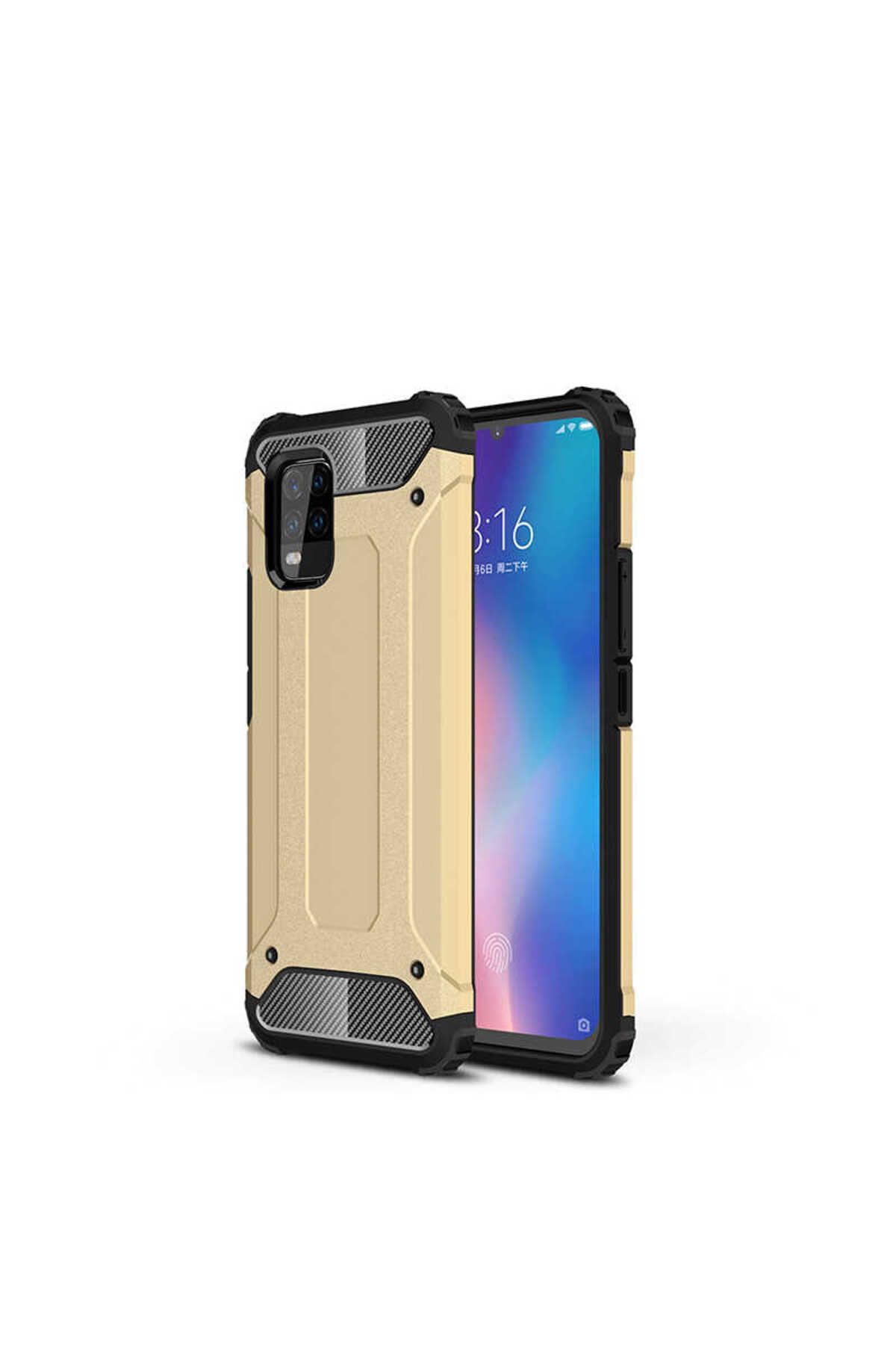 halkhouse Xiaomi Mi 10 Lite Kılıf Zırh Tank Sert Korumalı Silikon Crash Silikon Kapak