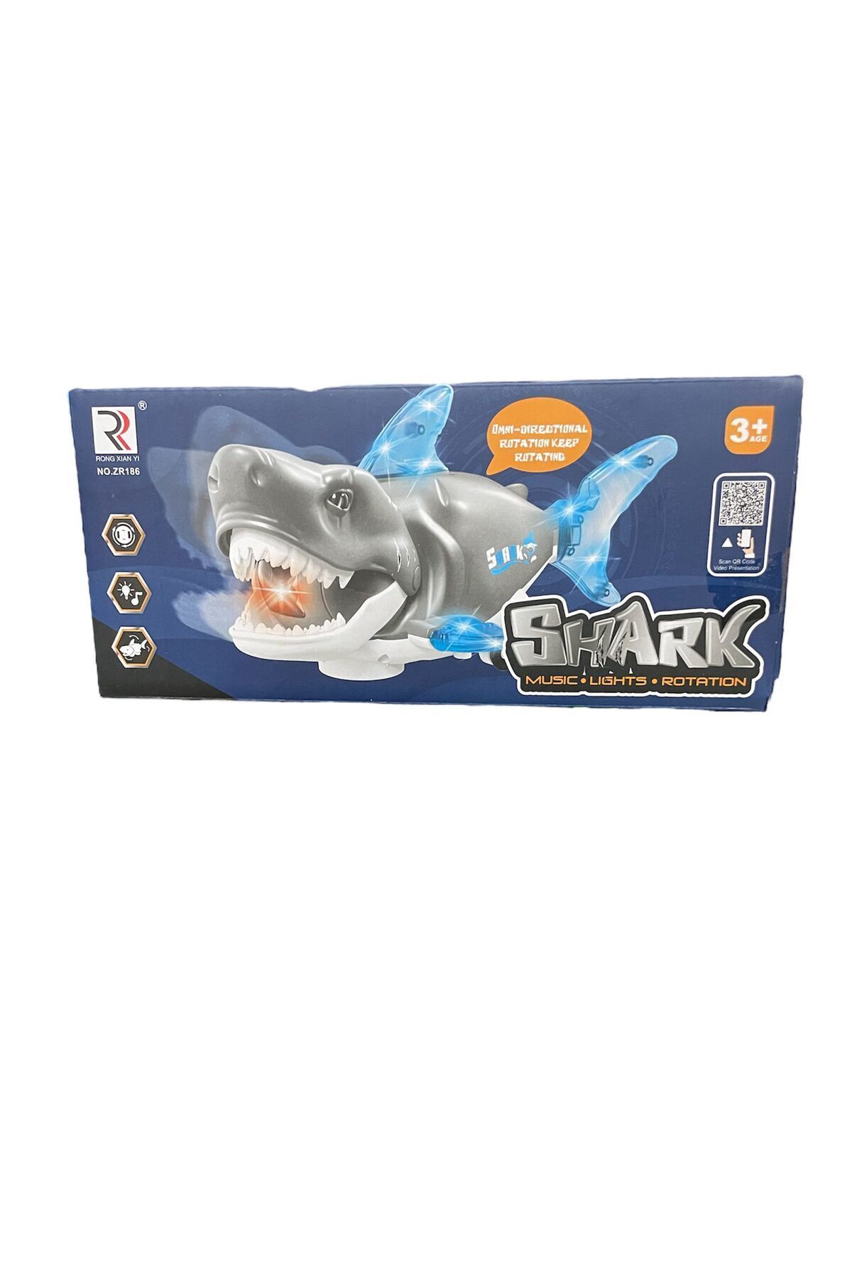 CUFFCUFFTOYS Crazy Shark Işıklı Müzikli Haretli Oyuncak