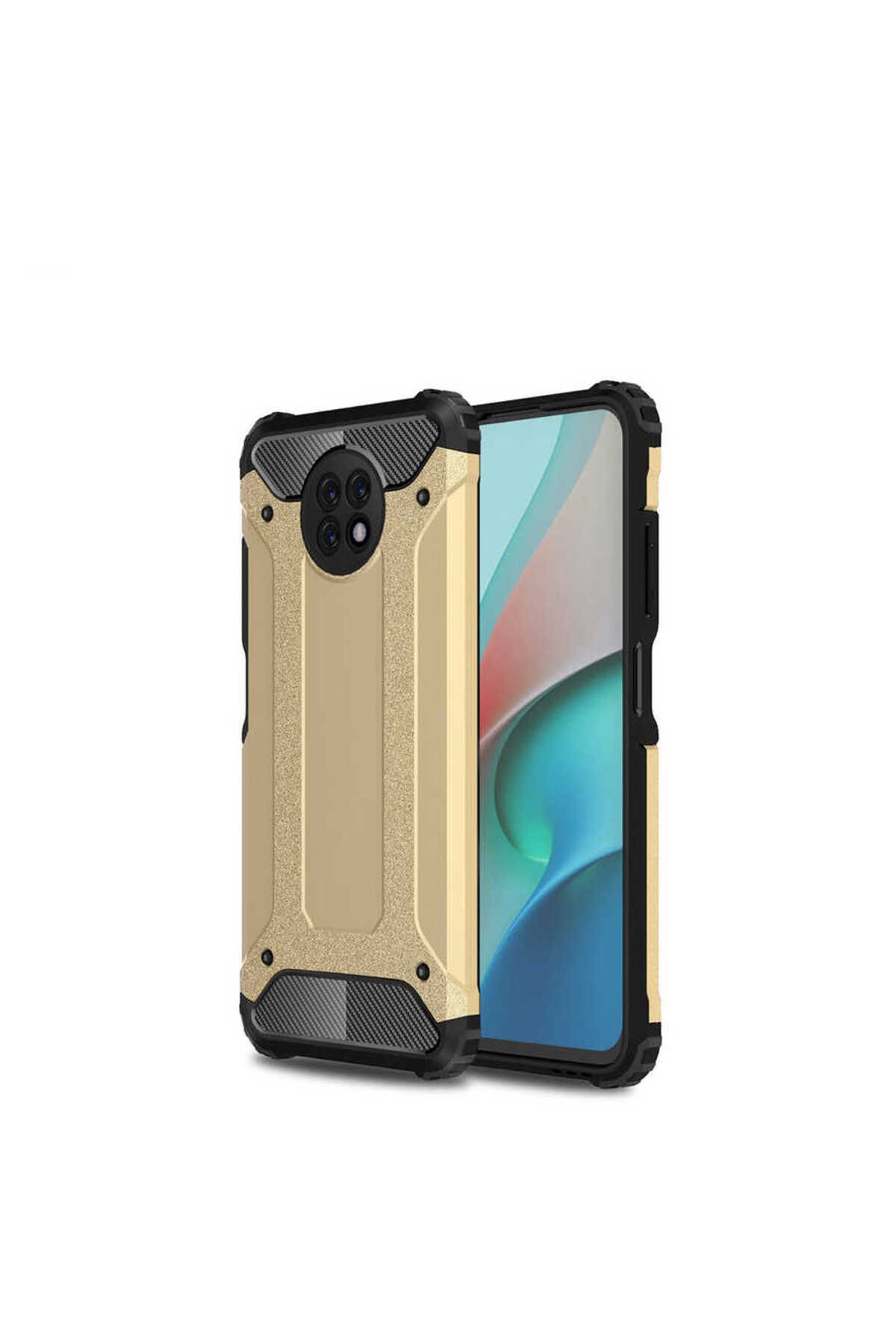 halkhouse Xiaomi Redmi Note 9 5G Kılıf Zırh Tank Sert Korumalı Silikon Crash Silikon Kapak