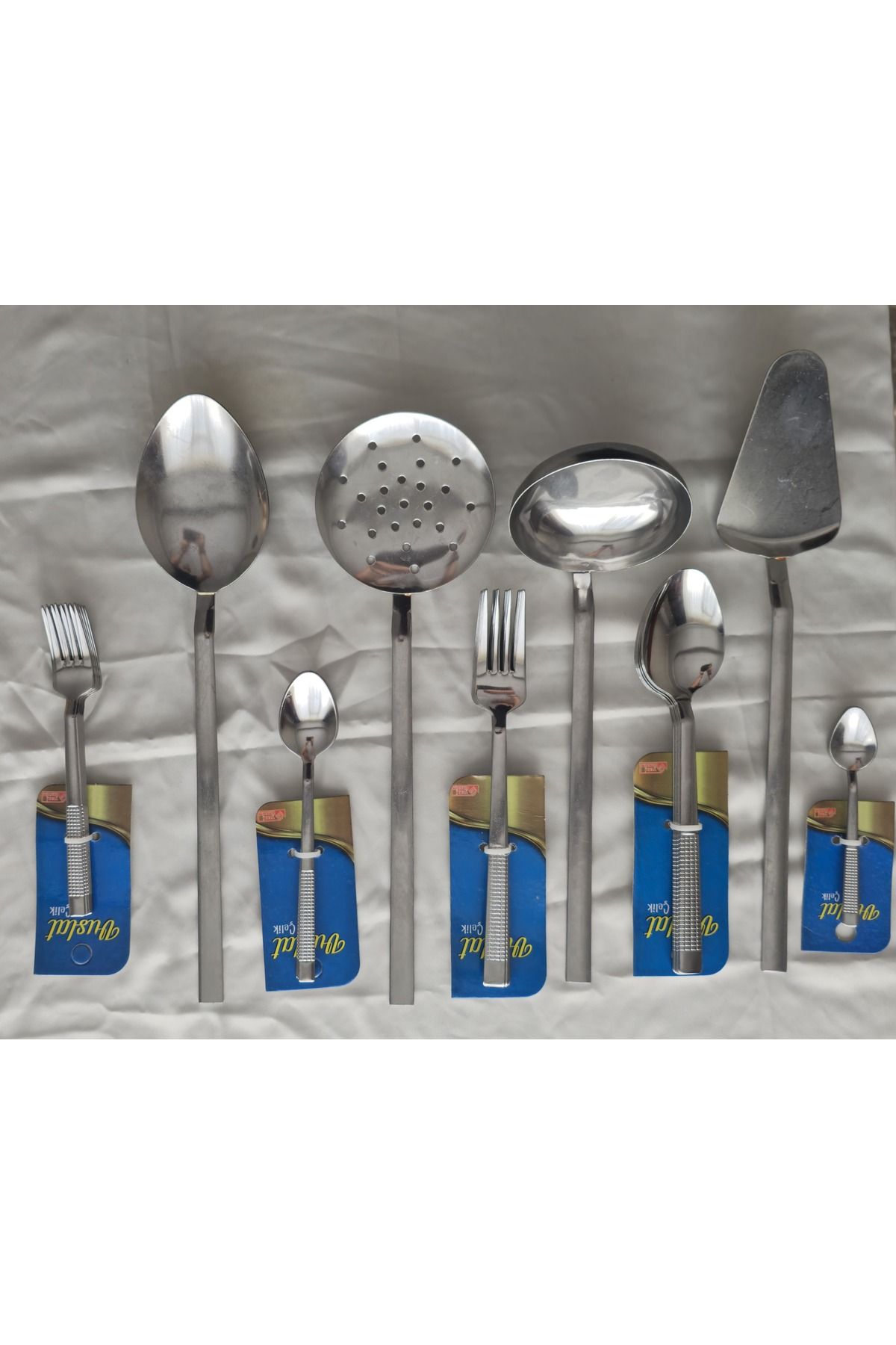 BuMeria 36 Parça Kepçe ,Kevgir,Spatula, Çatal Kaşık setleri