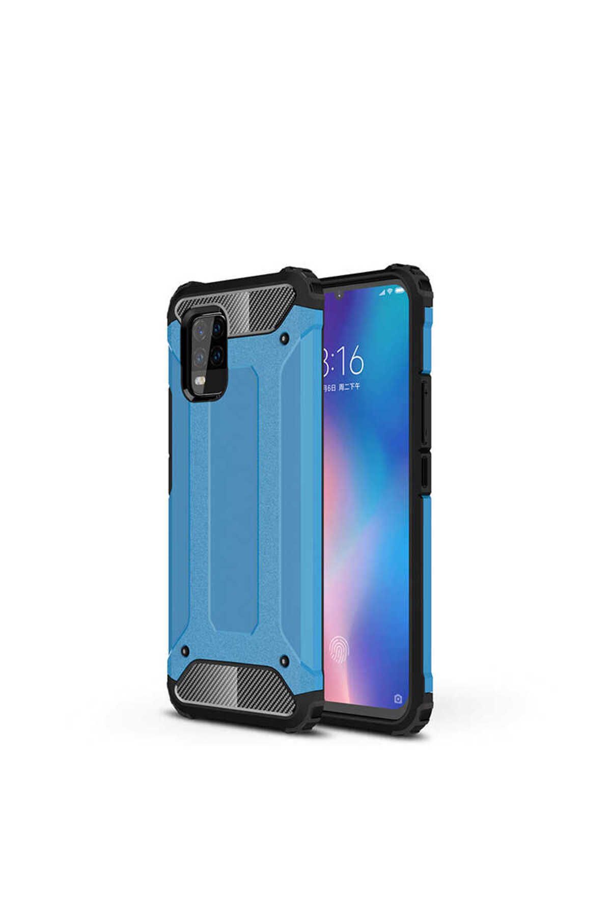 halkhouse Xiaomi Mi 10 Lite Kılıf Zırh Tank Sert Korumalı Silikon Crash Silikon Kapak