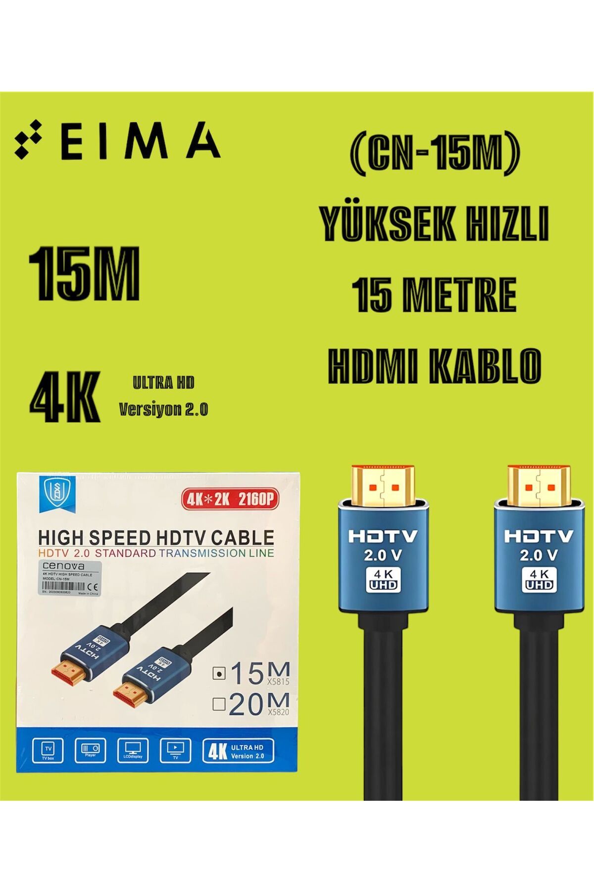 Bestech Yüksek Hızlı HDMI Kablo 15 Metre