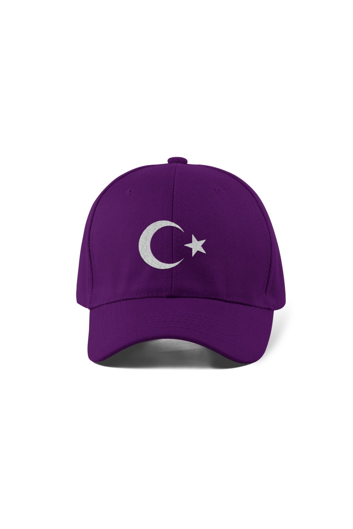 QUATEX Ay Yıldız Nakışlı Mor Spor Şapka Unisex Arkası Cırtlı Ayarlanabilir A Kalite Üründür