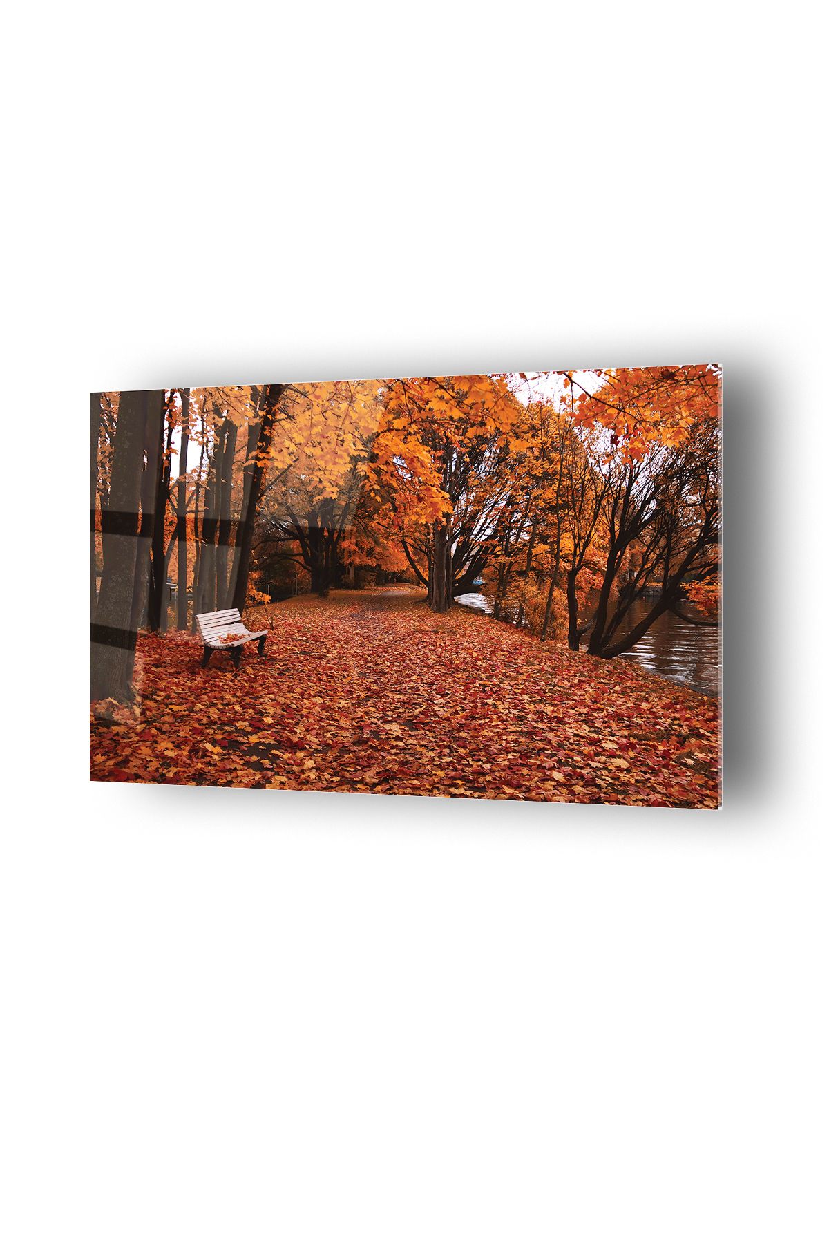 no77decor Sonbahar Temalı Cam Tablo